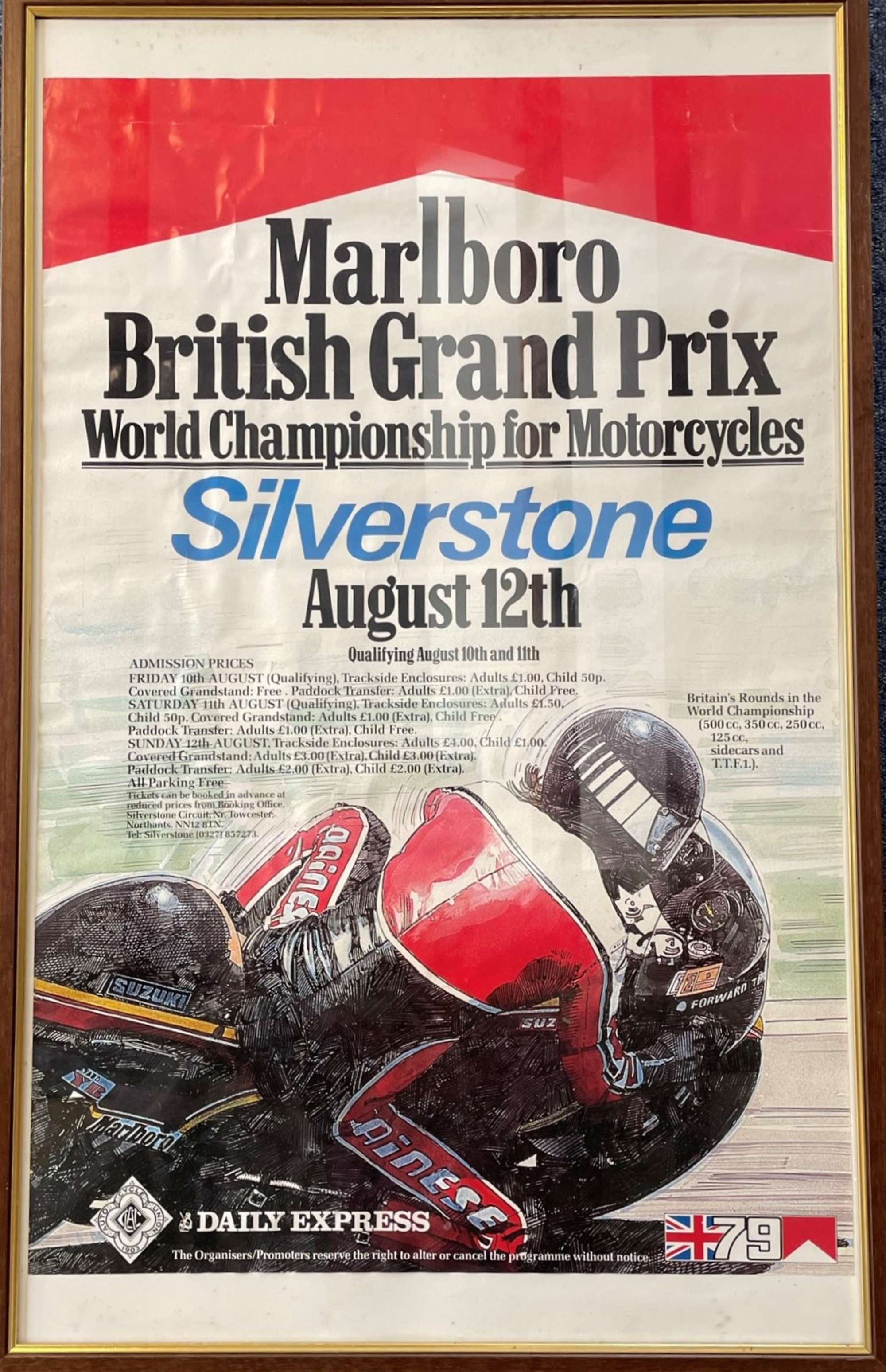 1979 British Motorcycle Grand Prix, Original Poster-Sold