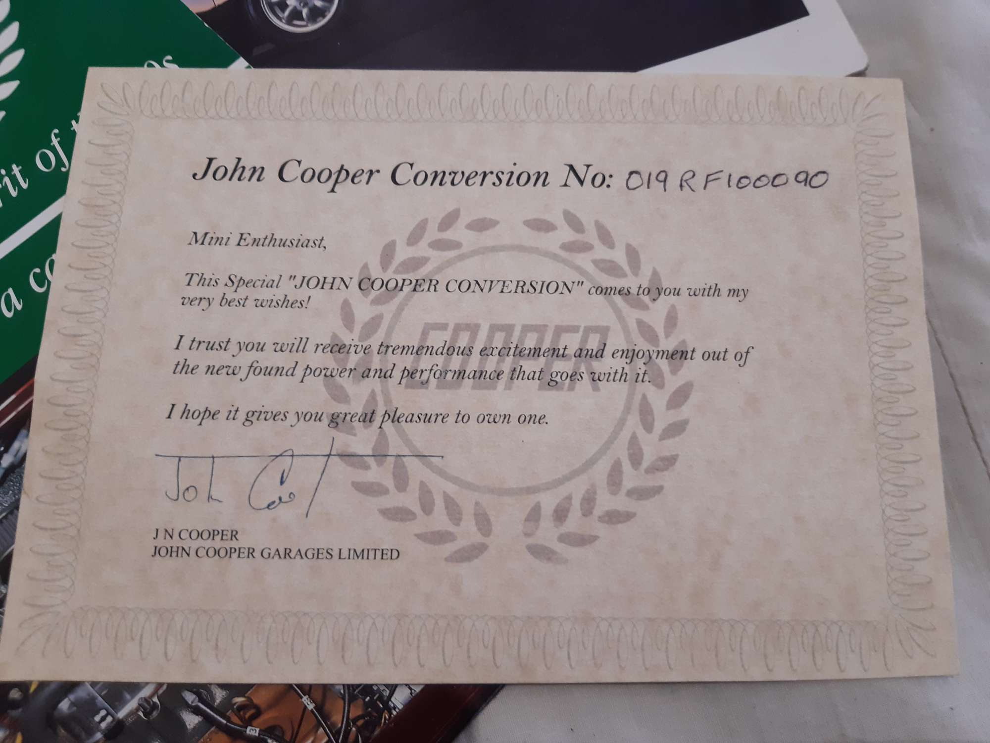 1989 Mini 30/John Cooper Conversion-Sold