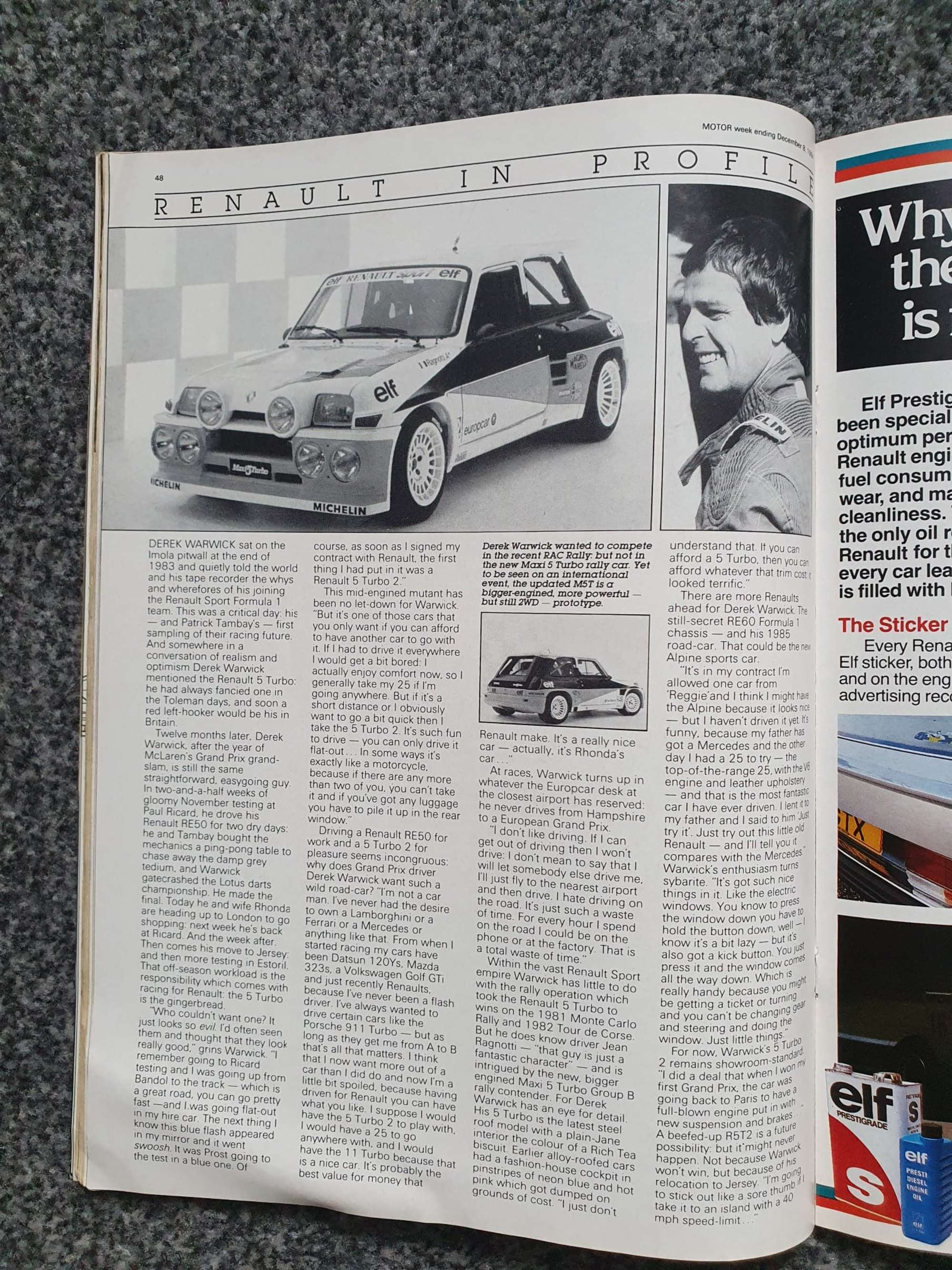 1984 Renault 5 Turbo 2. Ex-Derek Warwick -Auction Lot