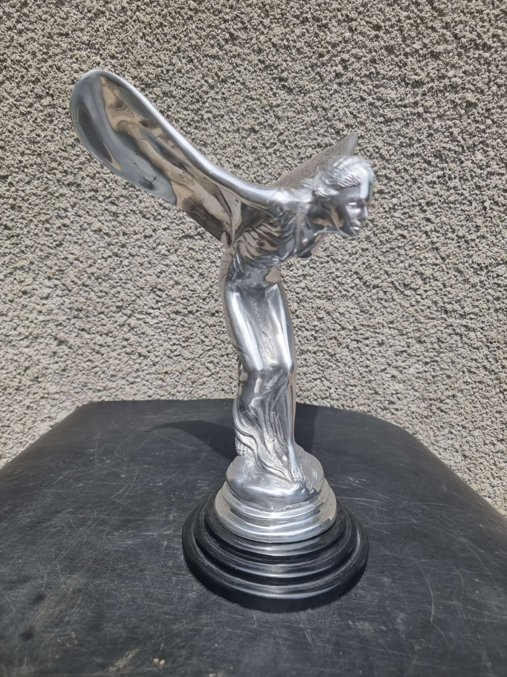 Large Mounted Aluminium Statuette  -Sold