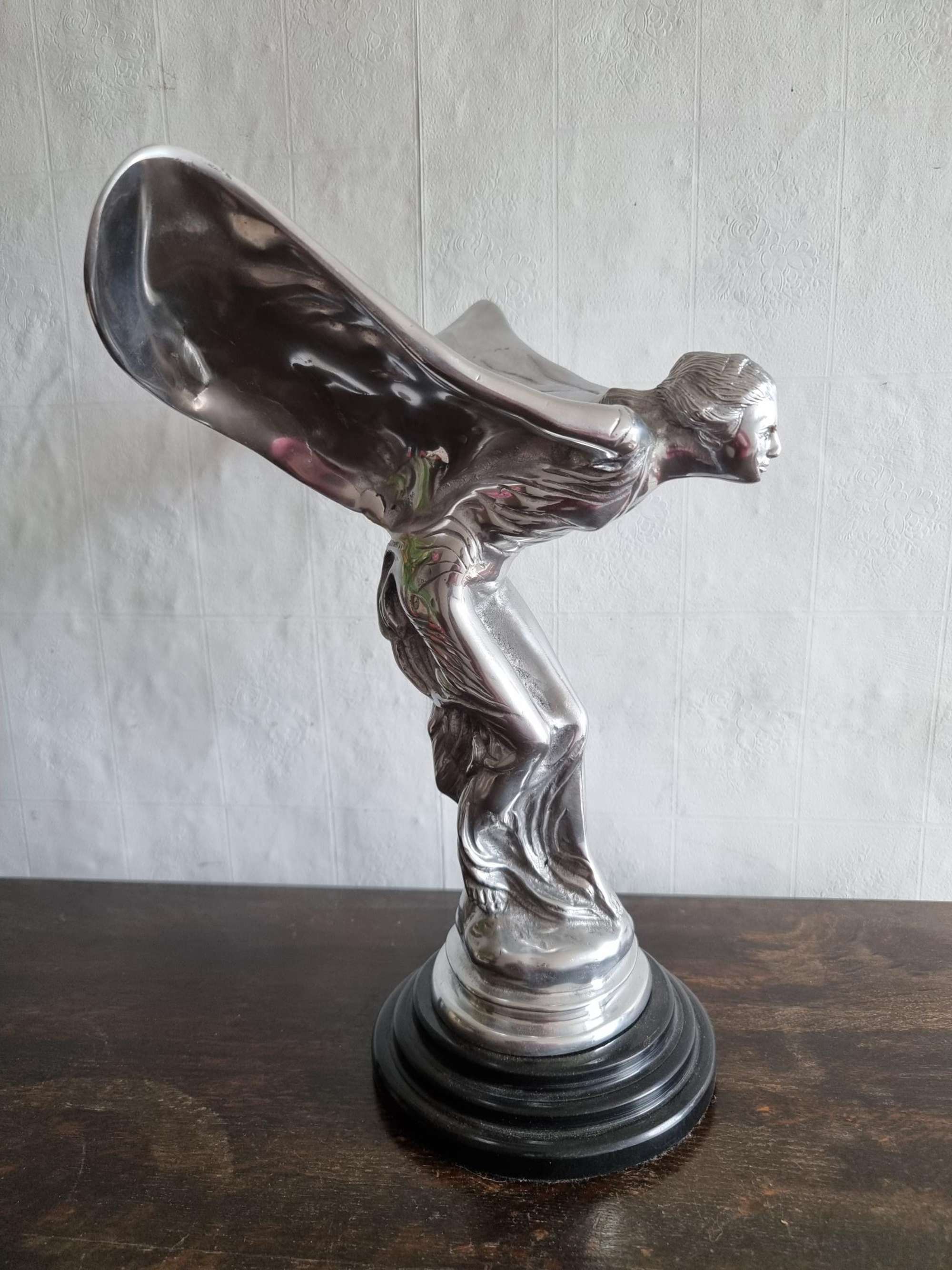 Large Mounted Aluminium Statuette  -Sold