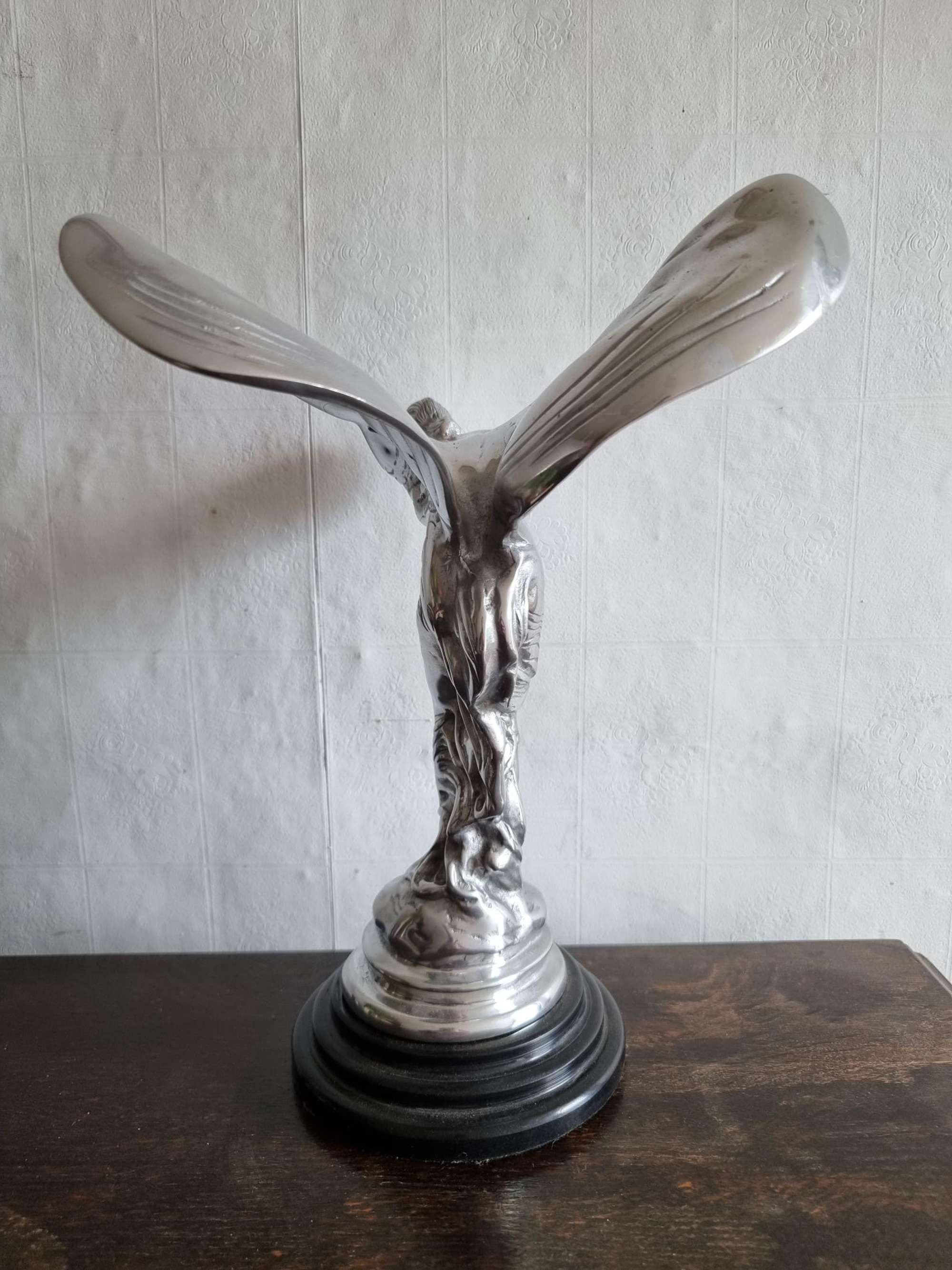 Large Mounted Aluminium Statuette  -Sold