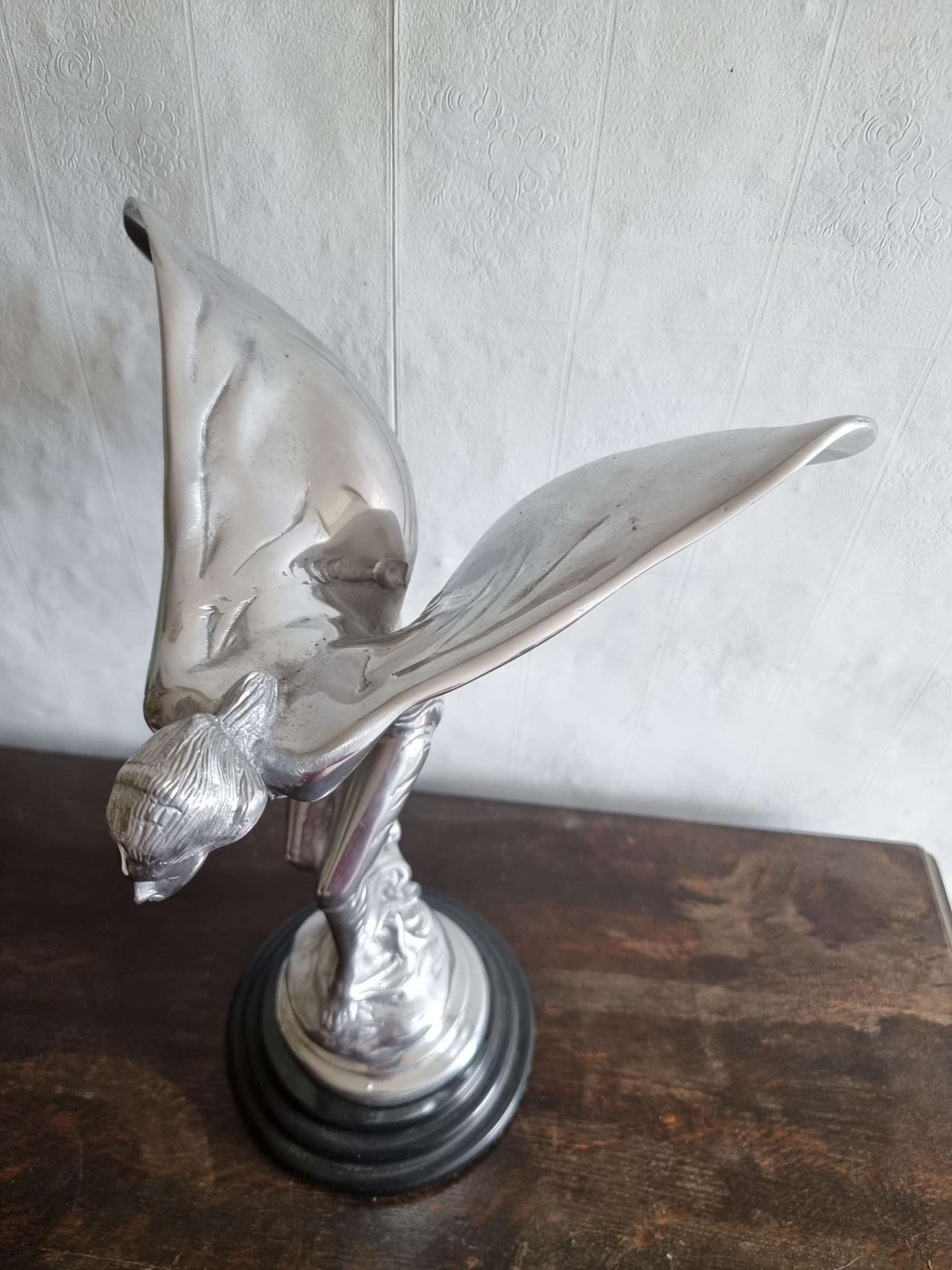 Large Mounted Aluminium Statuette  -Sold