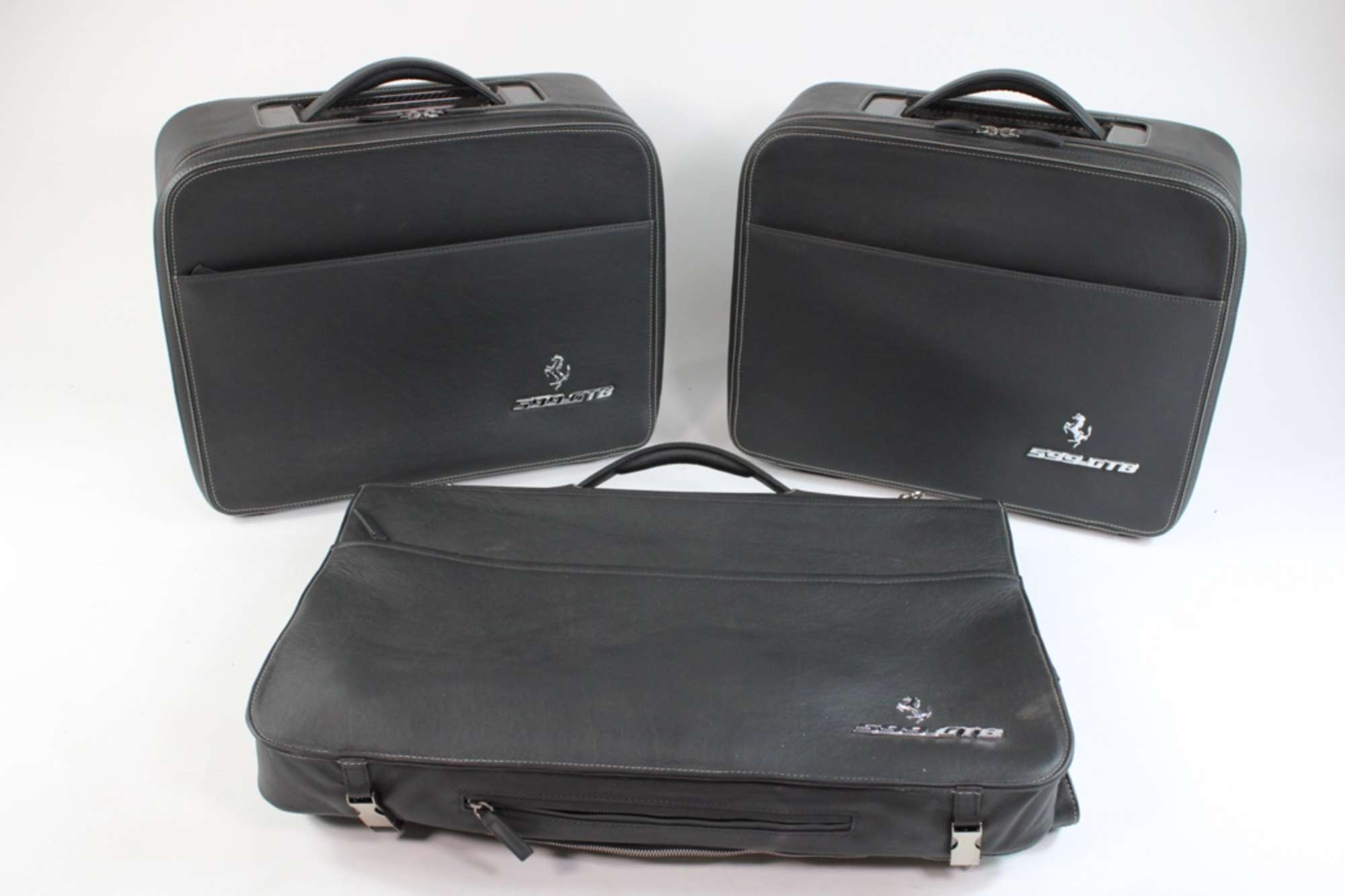 2007-2012 Ferrari 599 Black Leather Carbon Fibre Detail Suit-Sold