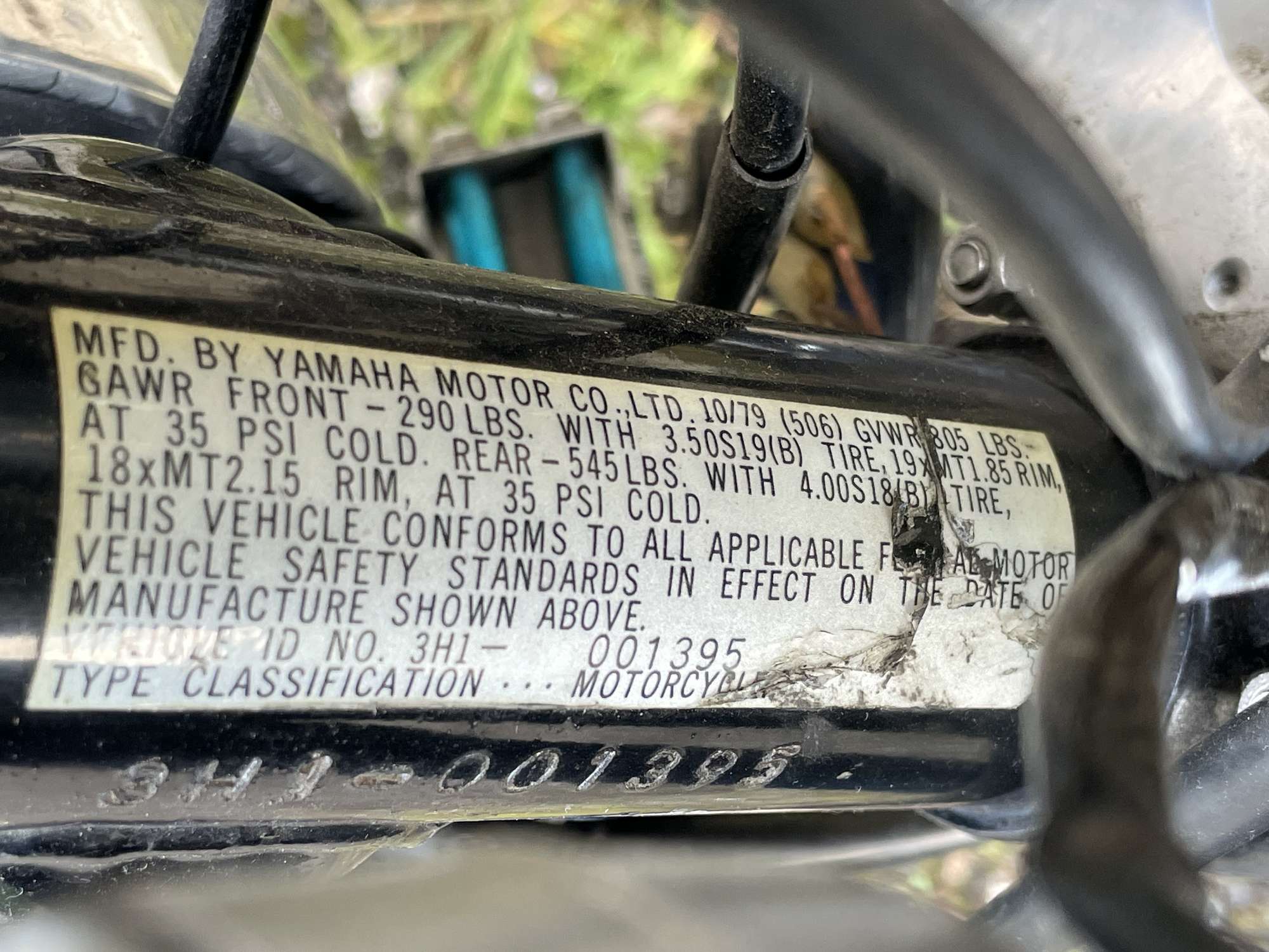 1979 Yamaha SR500 Cafe Racer 500cc-Auction Lot