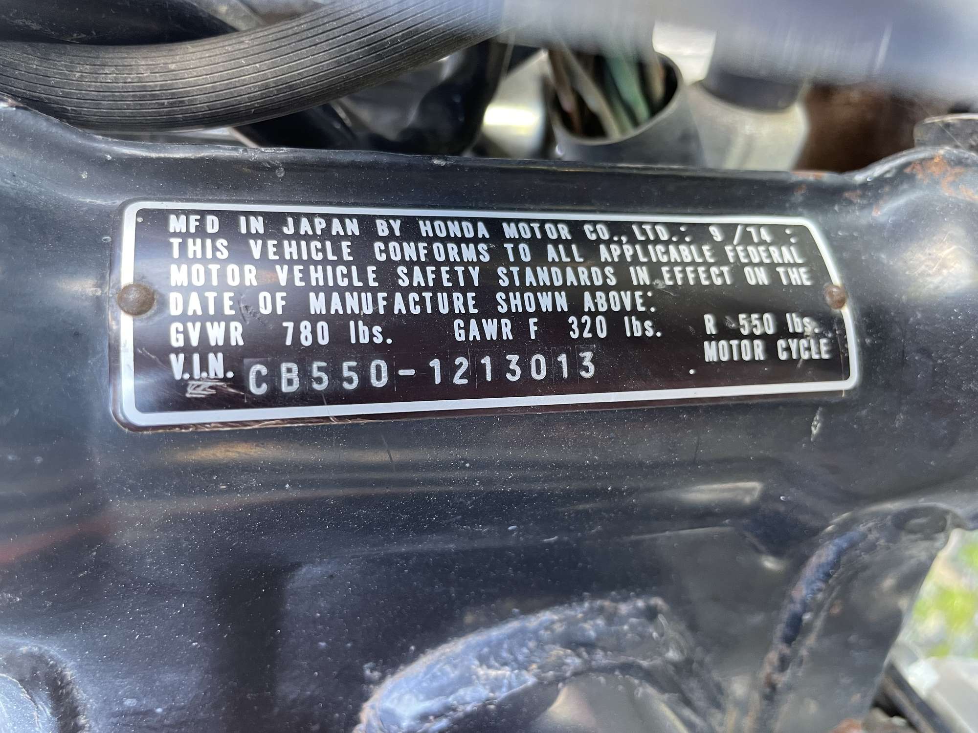 1975 Honda CB550 K1 Four 550cc-Sold