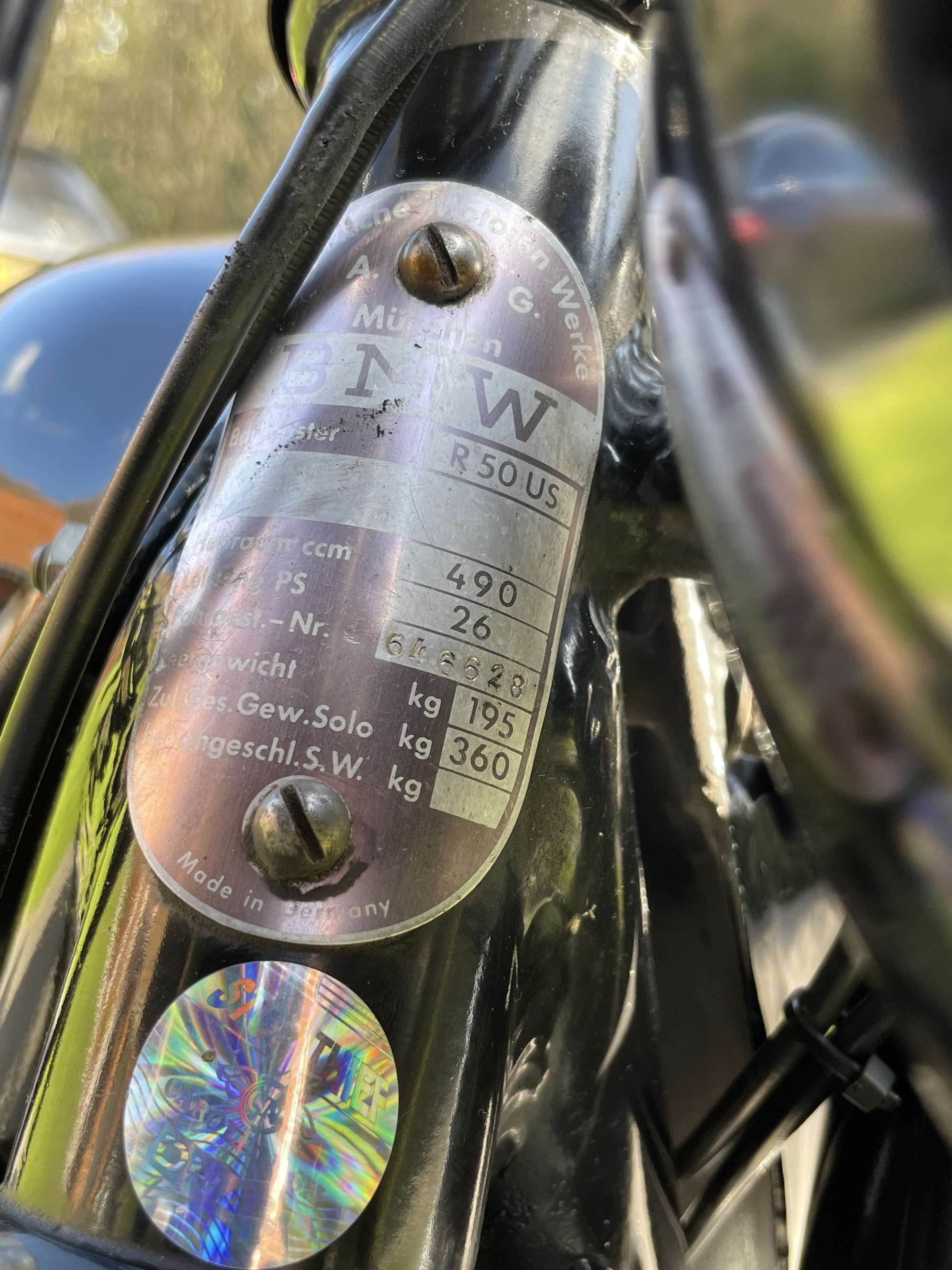 1969 BMW R50US 494cc-Auction Lot