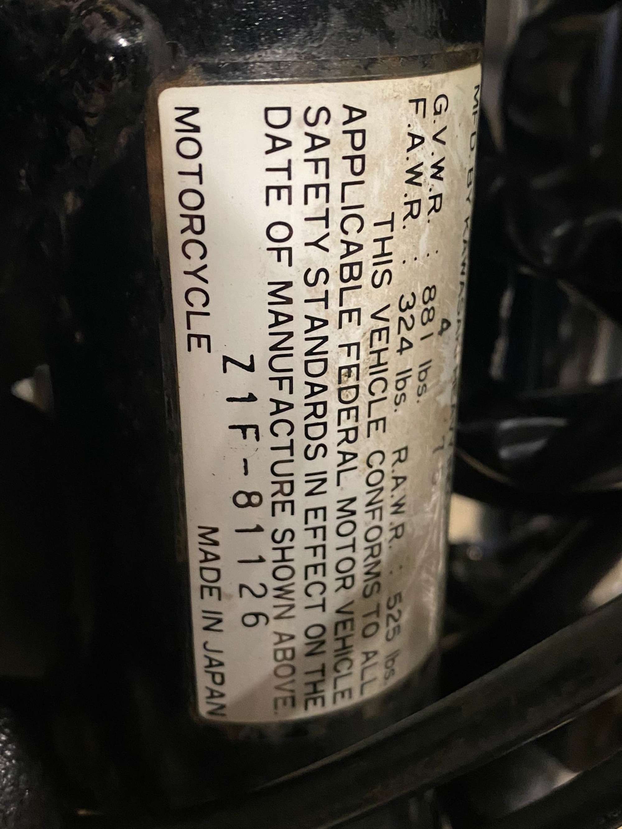 1975 Kawasaki Z1B 900cc-Auction Lot