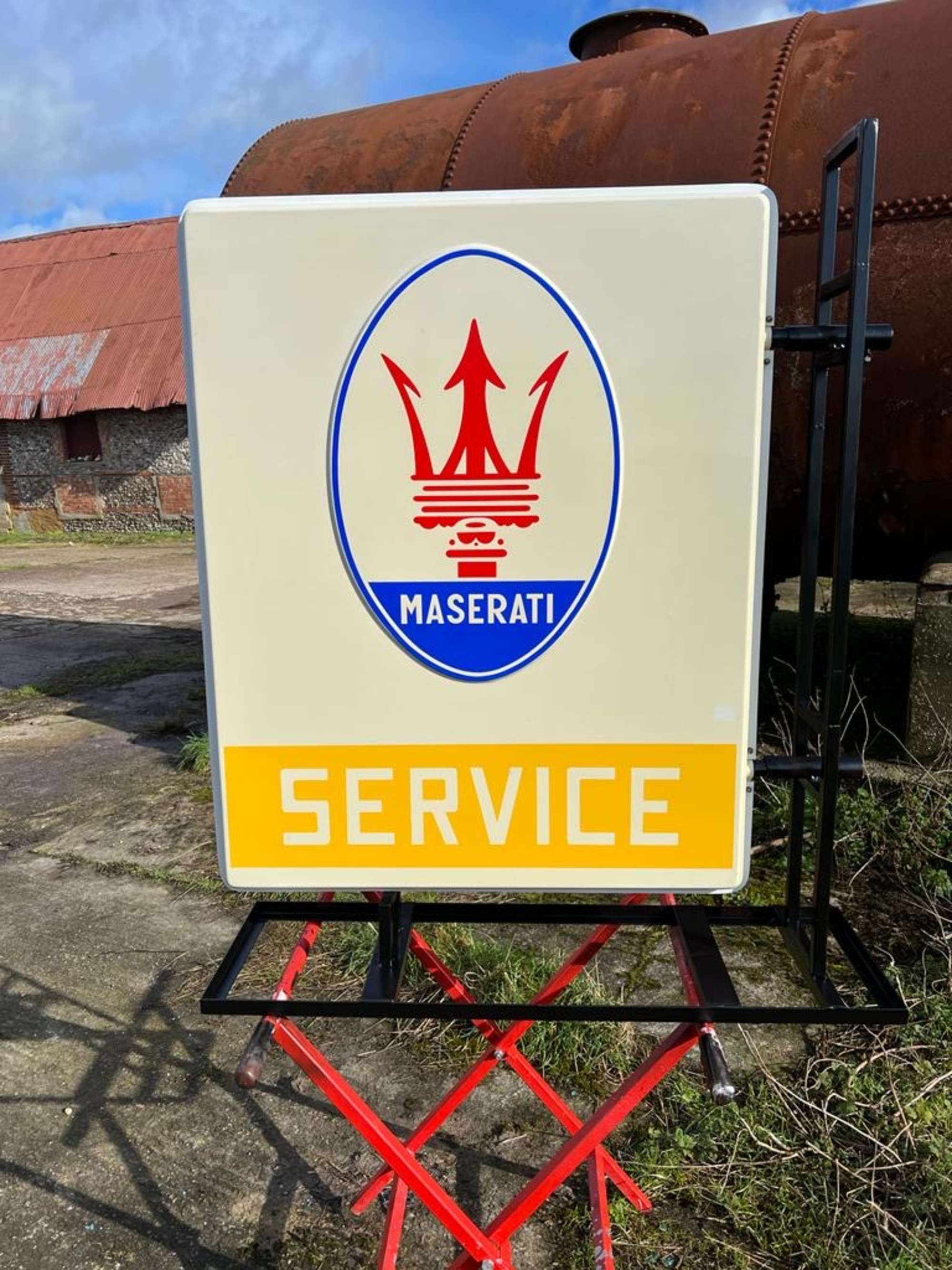 Maserati Wall-Mounted Sign with Stand-Sold