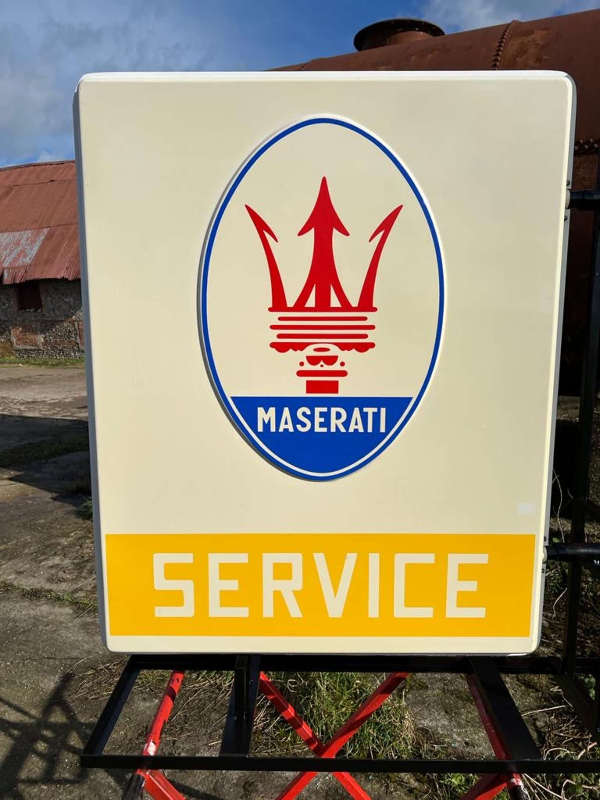 Maserati Wall-Mounted Sign with Stand-Sold