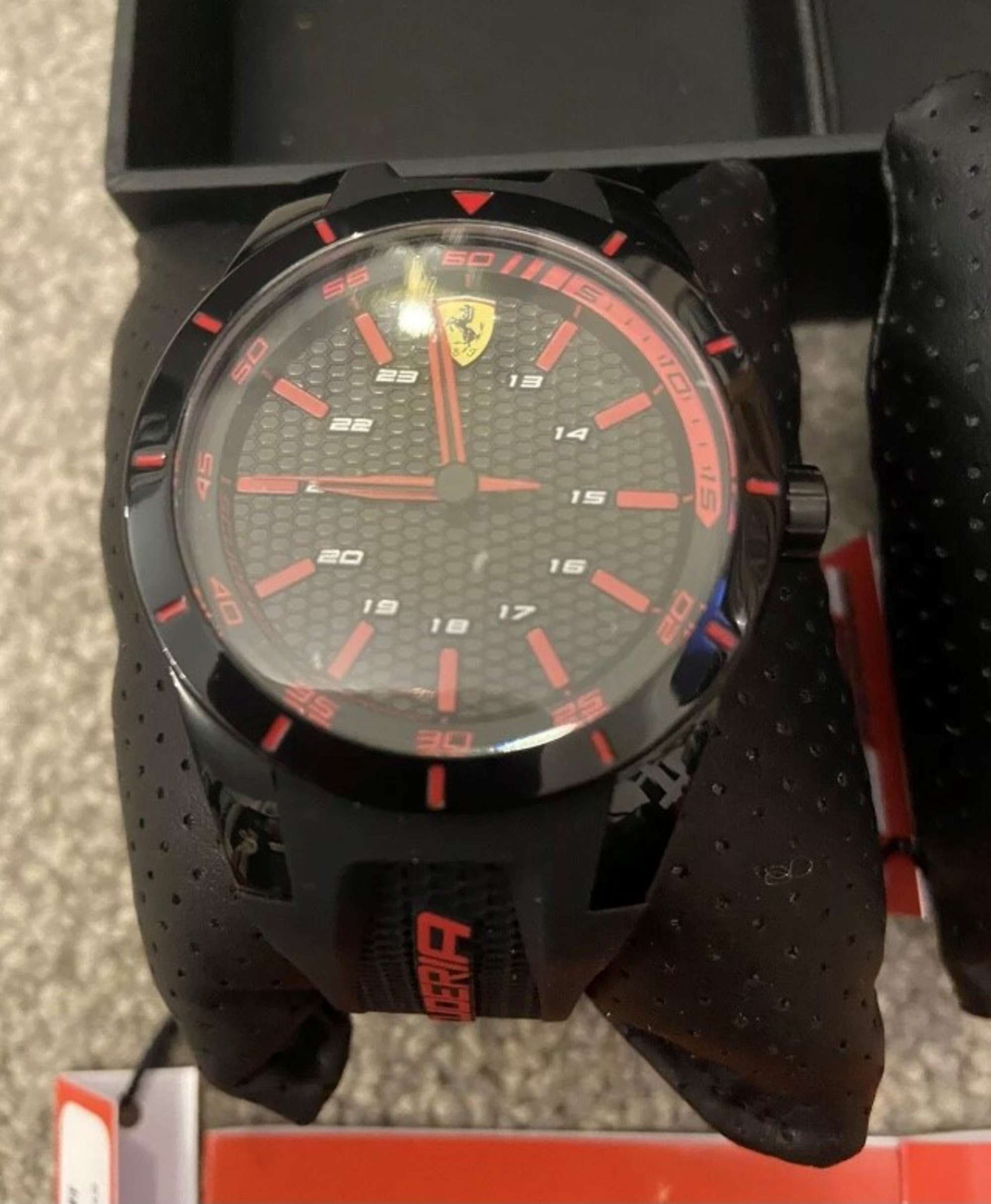 A rare boxed pair of 'His & Hers' Scuderia Ferrari Sports wa-Sold