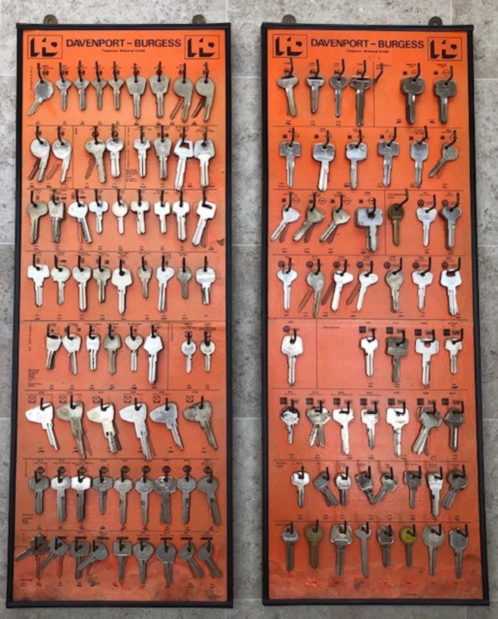 A rare pair of original Davenport Burgess automotive blank k-Sold