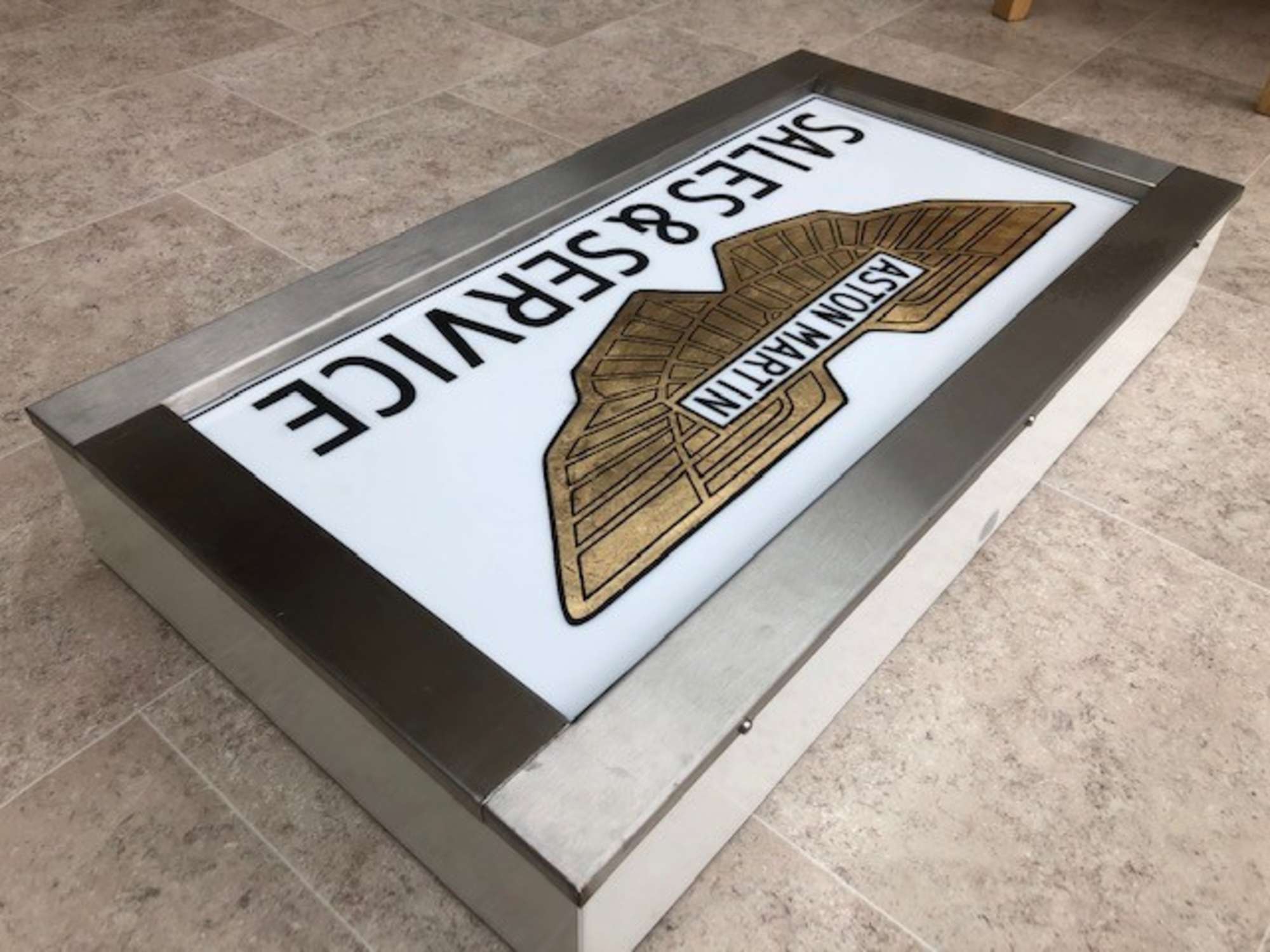 A rare sign-written Aston Martin 'Sales & Service' Dealershi-Sold