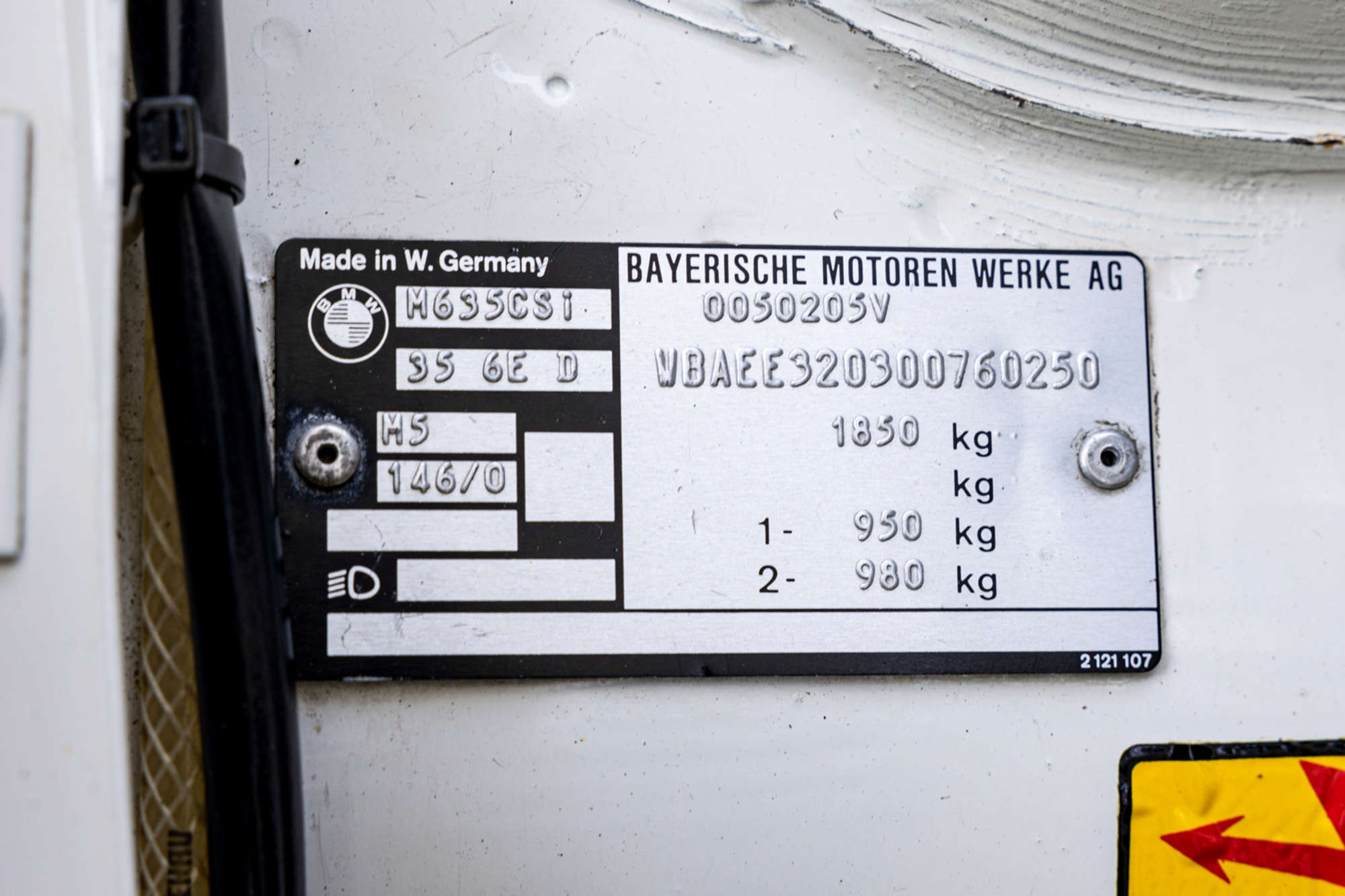 1985 BMW M635 CSi (E24)-Auction Lot