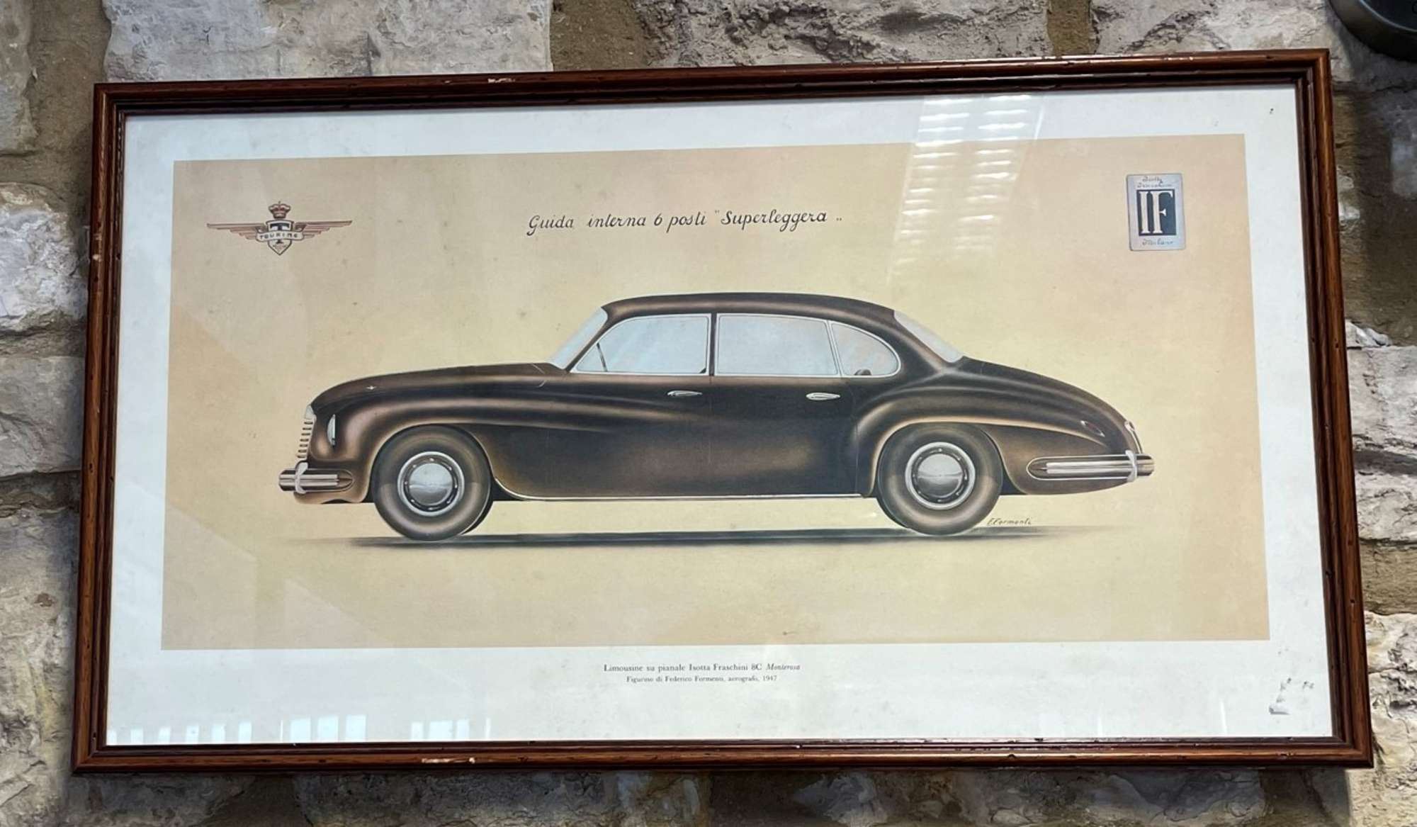 Four Framed and Glazed Carrozzeria Touring Design Studies  -Auction Lot