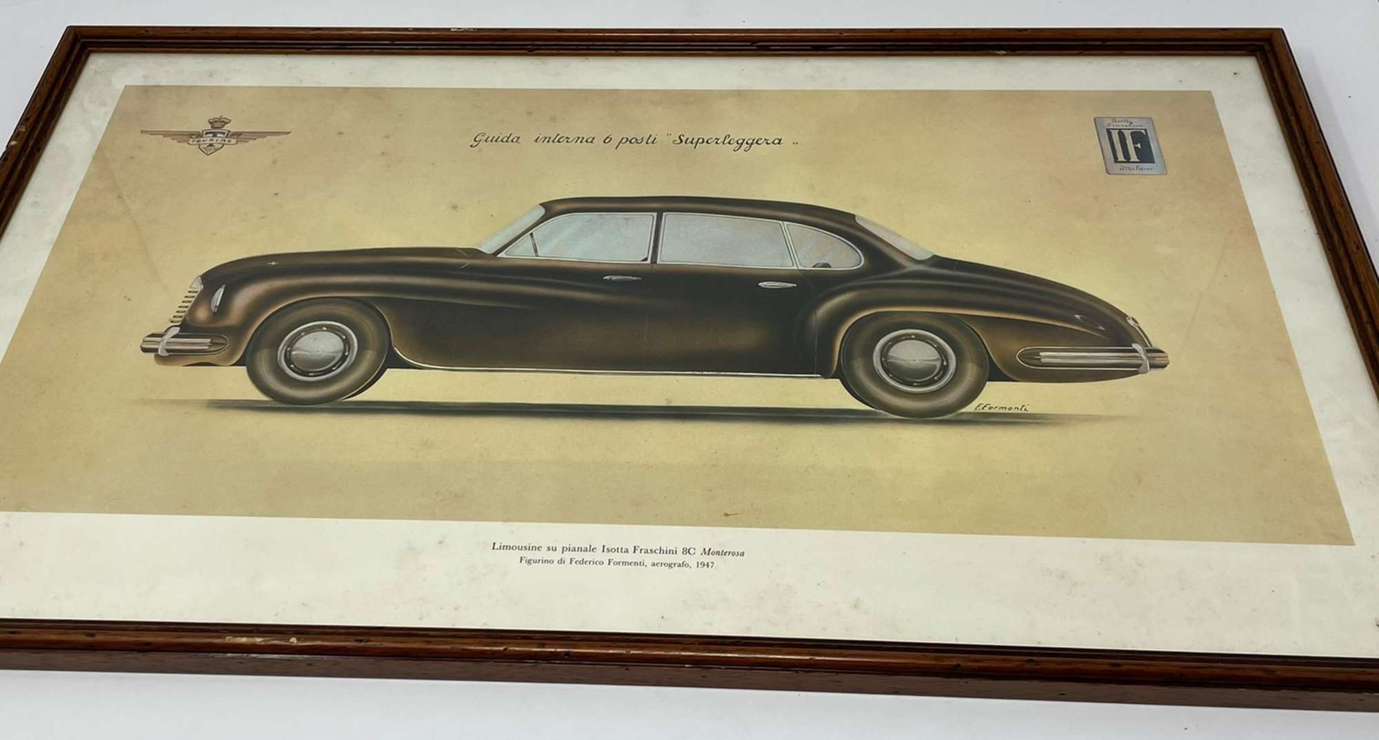 Four Framed and Glazed Carrozzeria Touring Design Studies  -Auction Lot