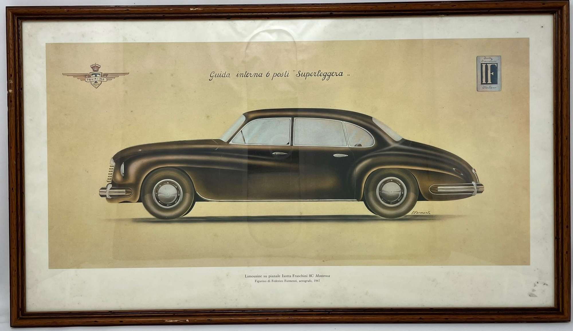 Four Framed and Glazed Carrozzeria Touring Design Studies  -Auction Lot