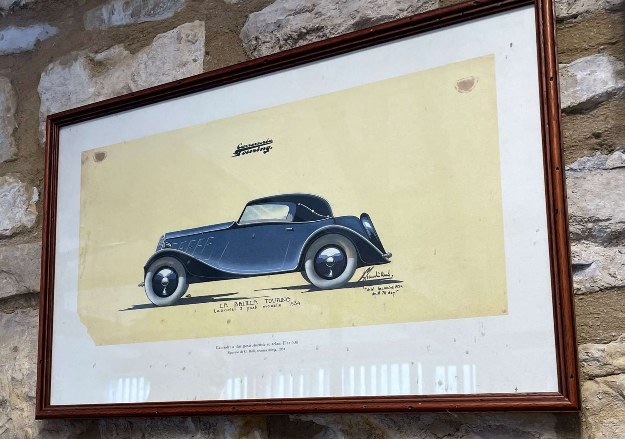 Four Framed and Glazed Carrozzeria Touring Design Studies  -Auction Lot