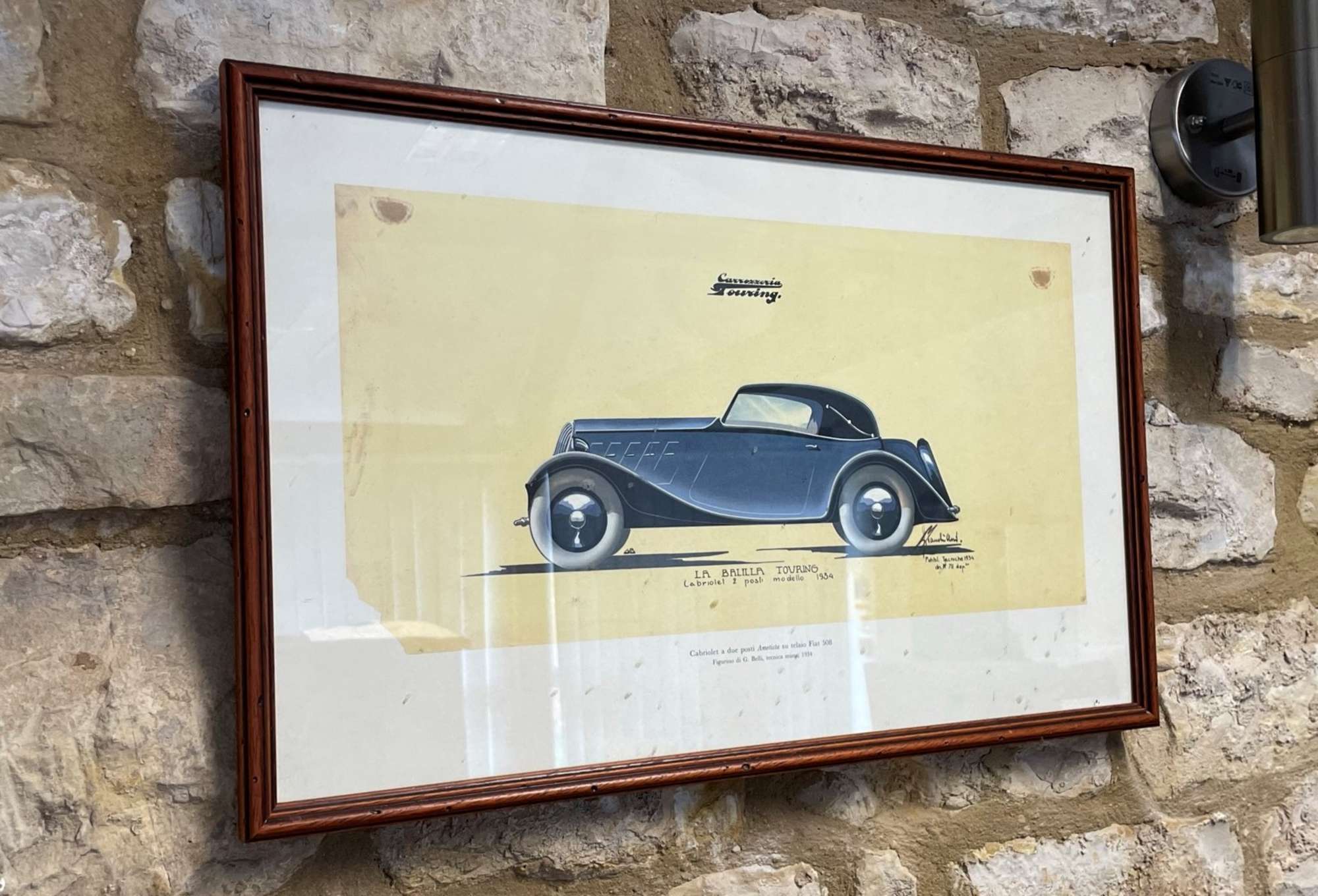 Four Framed and Glazed Carrozzeria Touring Design Studies  -Auction Lot