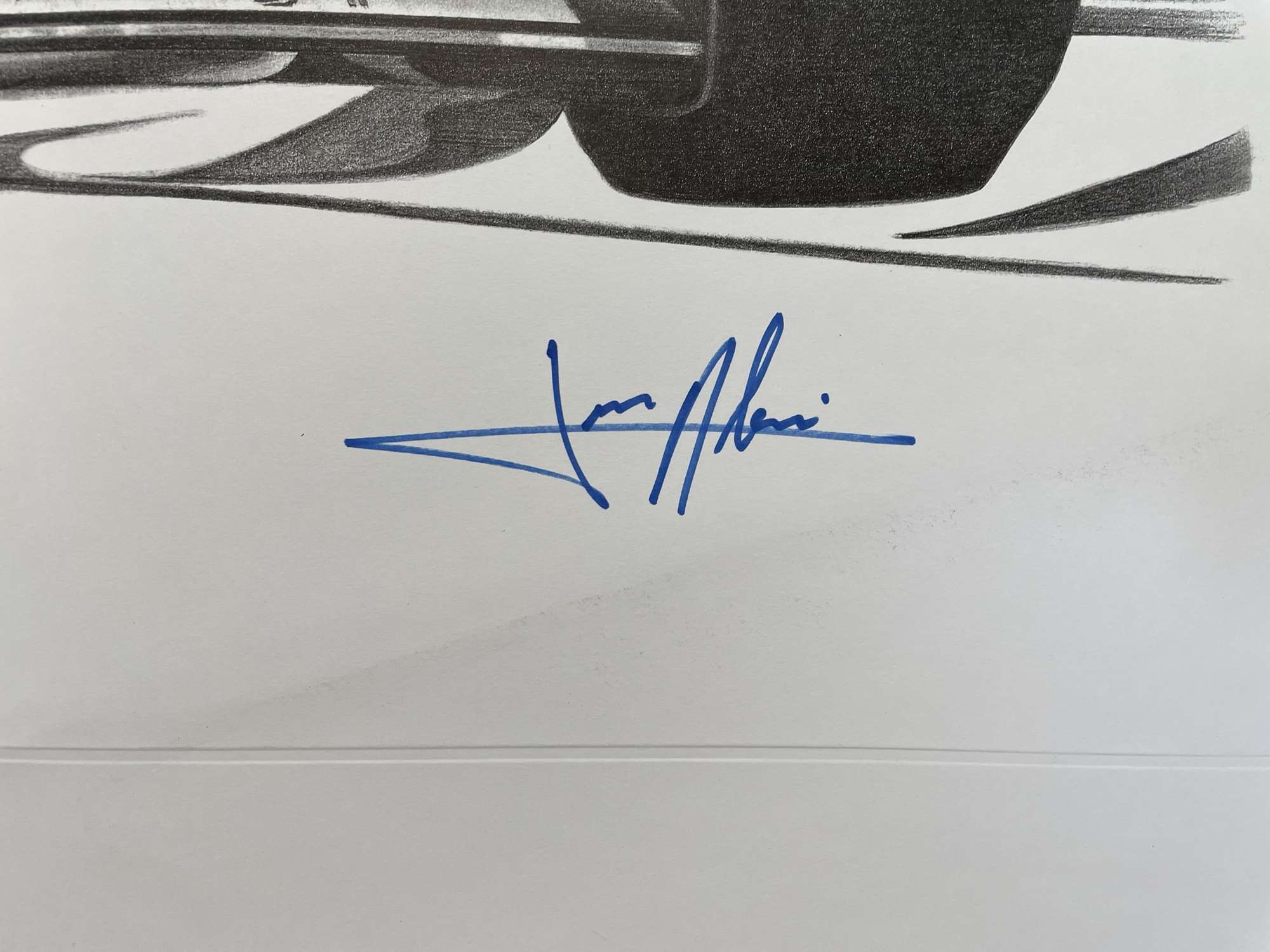 Limited Edition Signed Print Depicting Jean Alesi's Ferrari -Sold