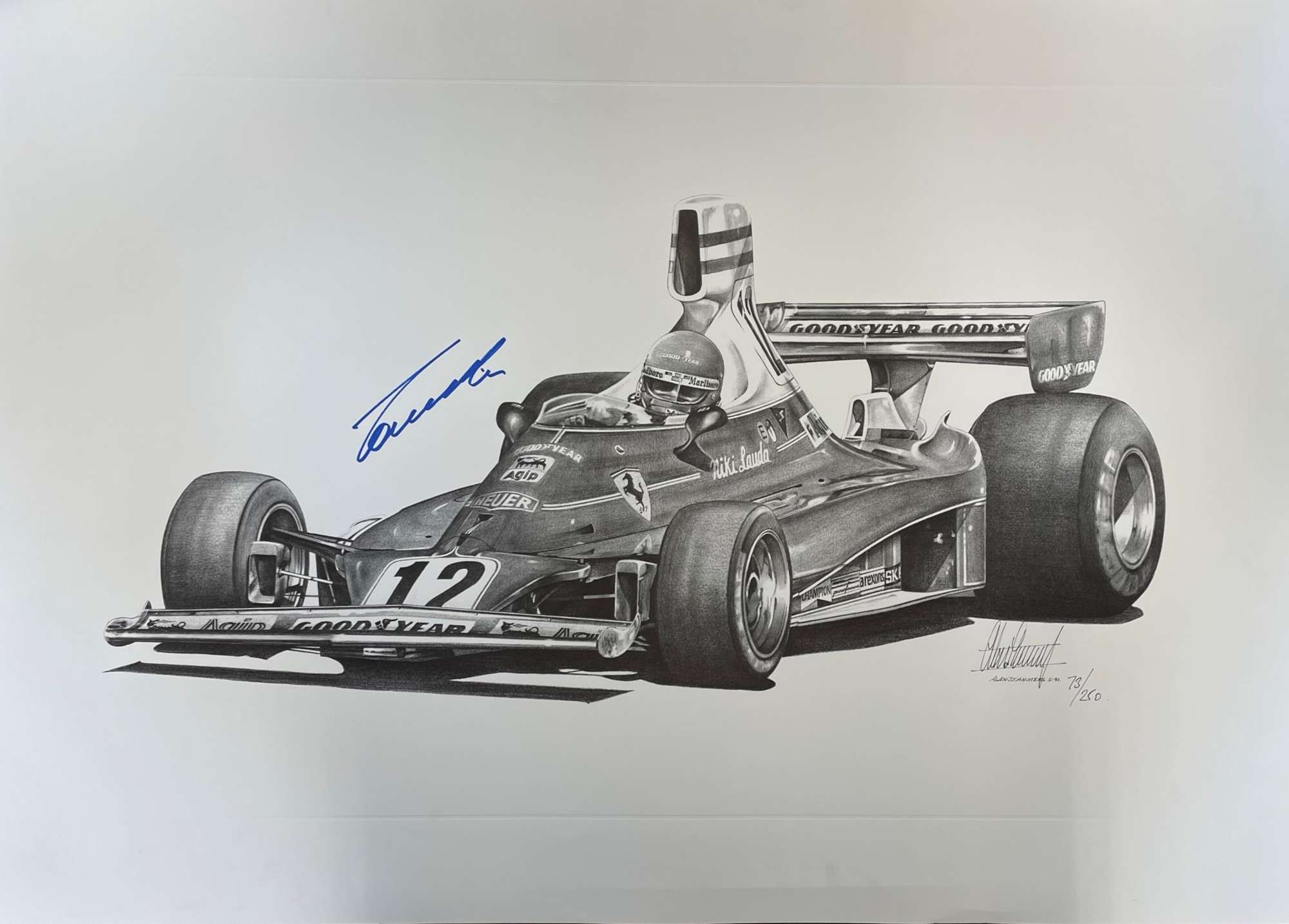 Niki Lauda Ferrari Championship Victory 1975-Sold