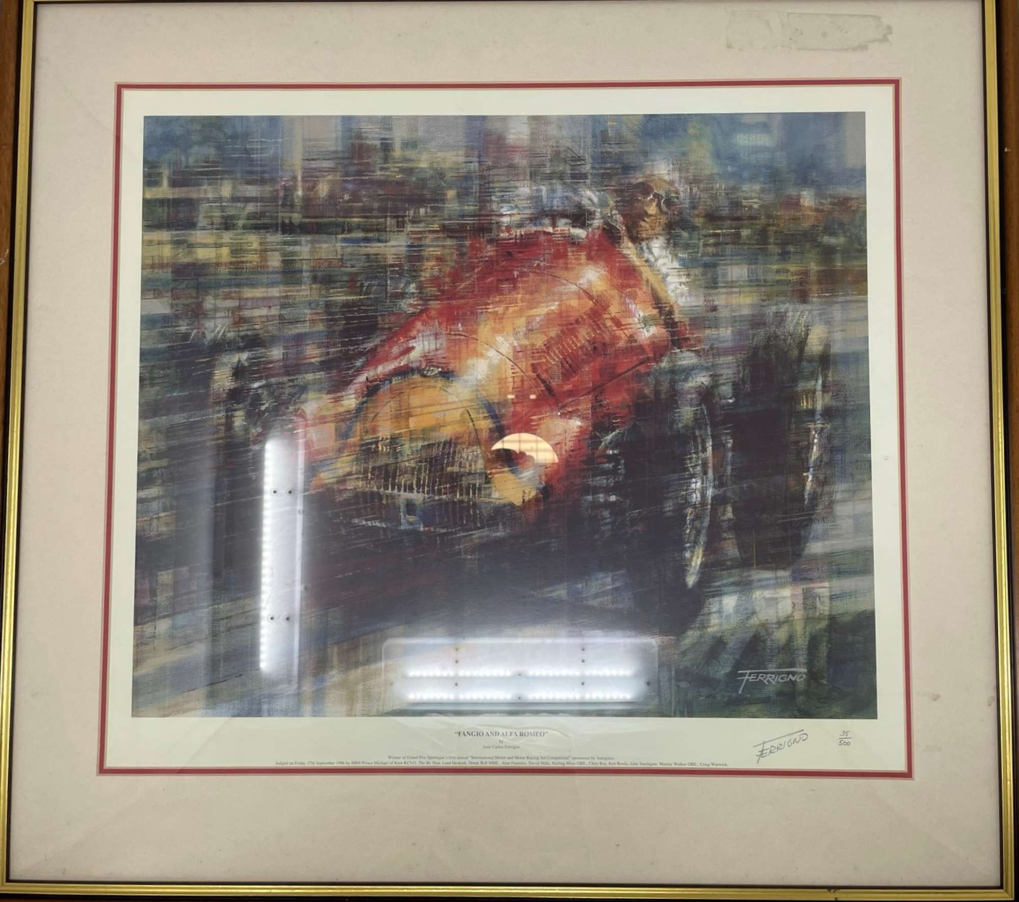 Fangio at the Wheel of the Alfa Romeo Alfetta 159 -Sold