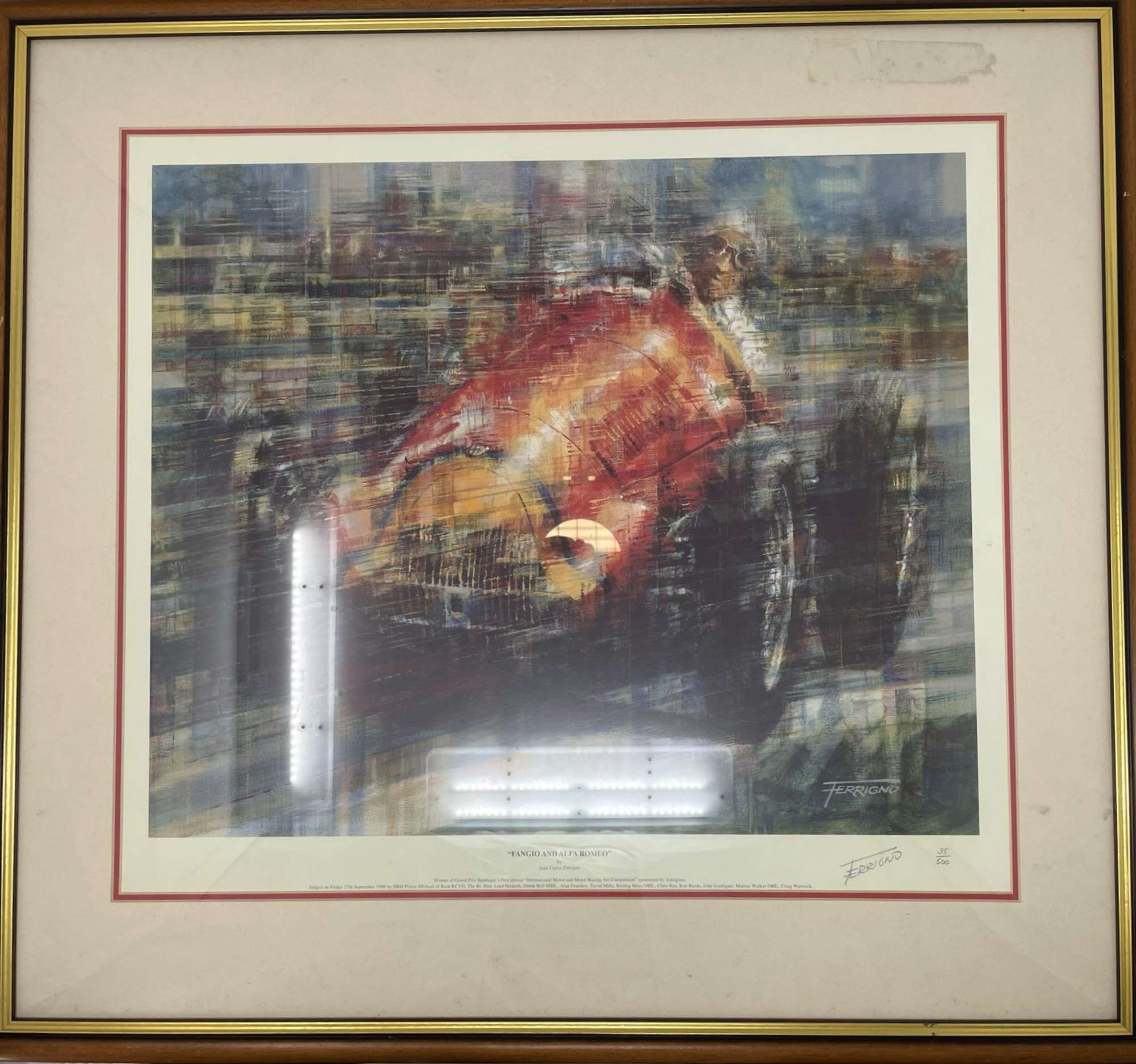 Fangio at the Wheel of the Alfa Romeo Alfetta 159 -Sold