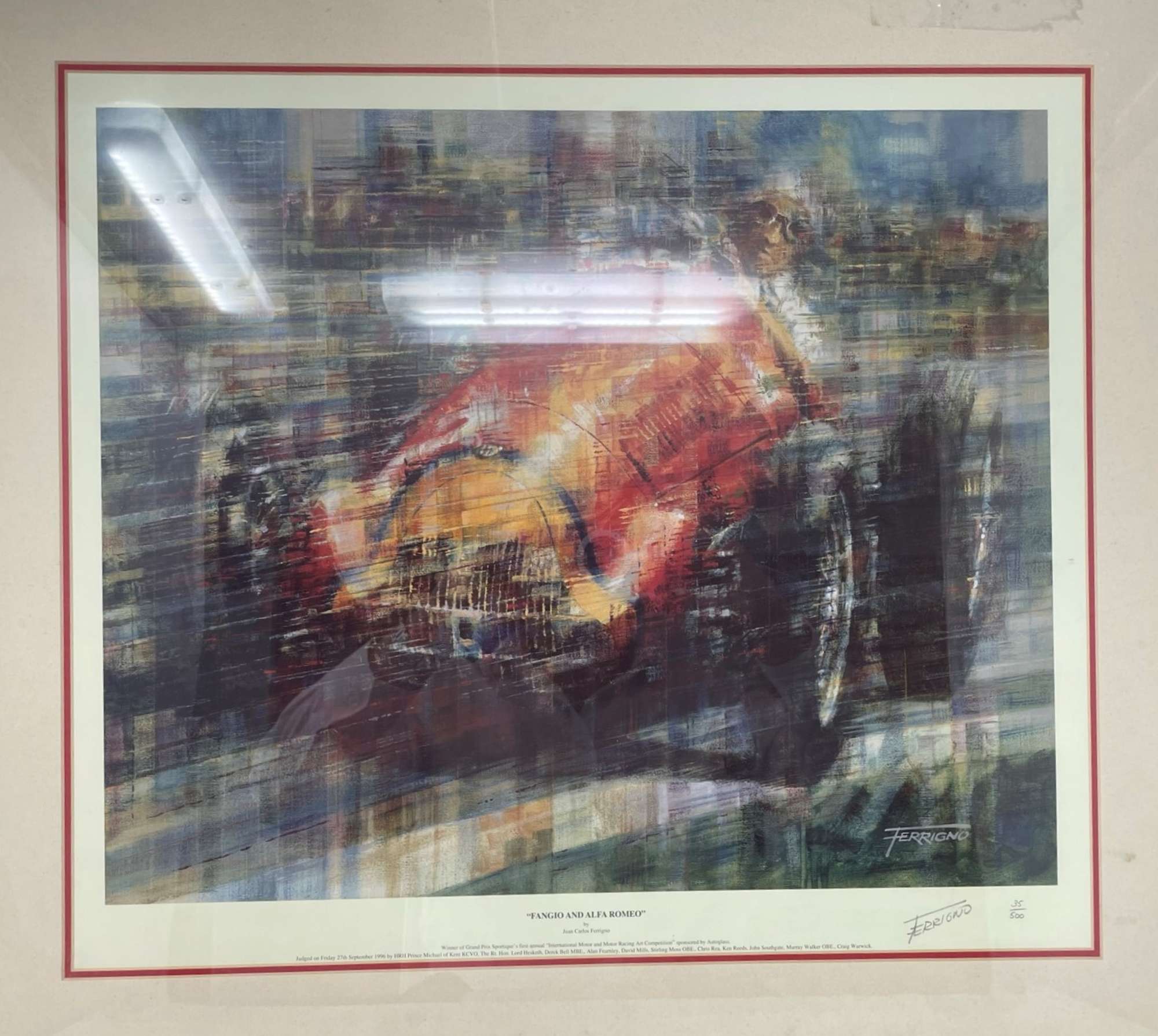 Fangio at the Wheel of the Alfa Romeo Alfetta 159 -Sold