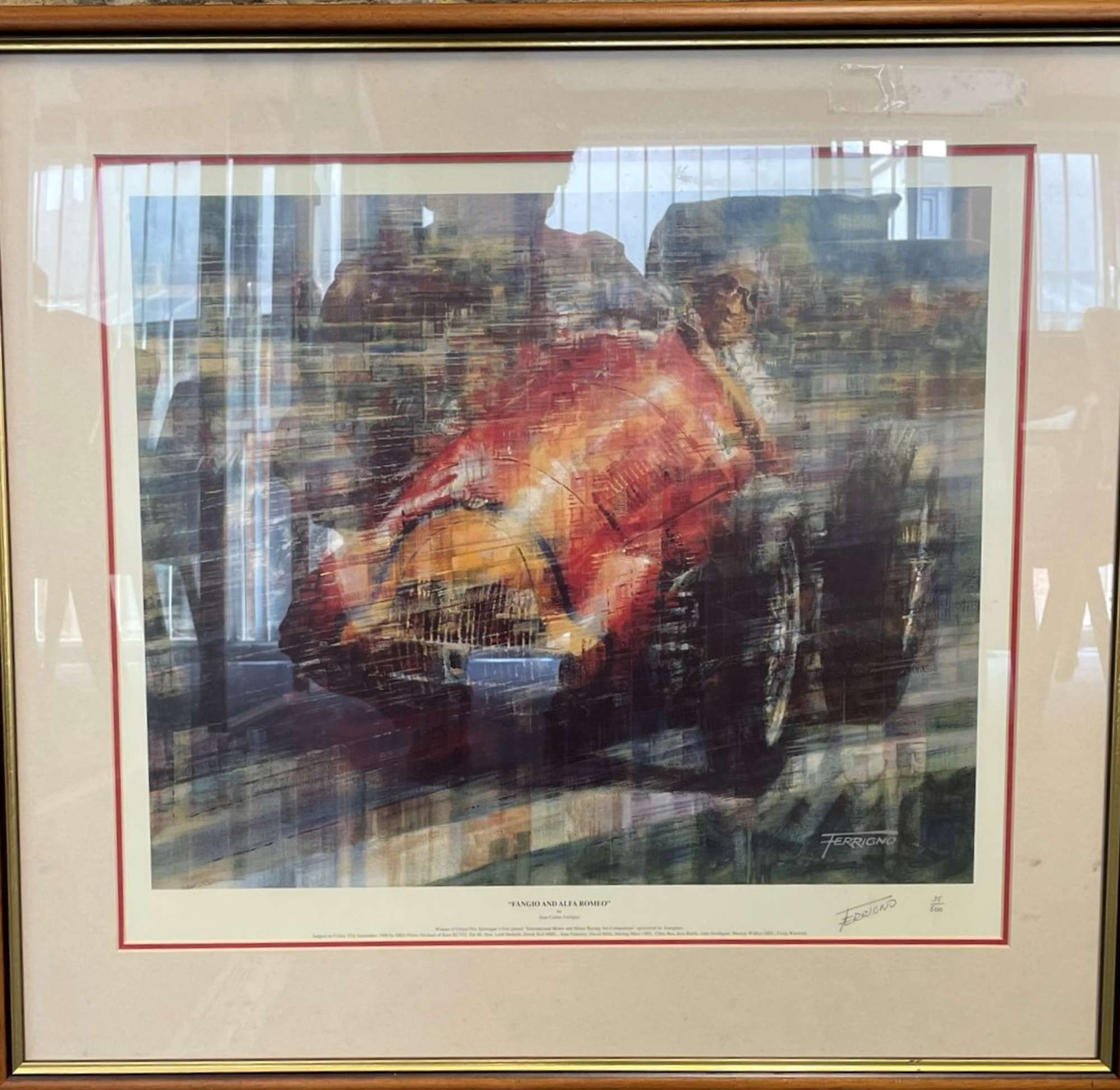 Fangio at the Wheel of the Alfa Romeo Alfetta 159 -Sold