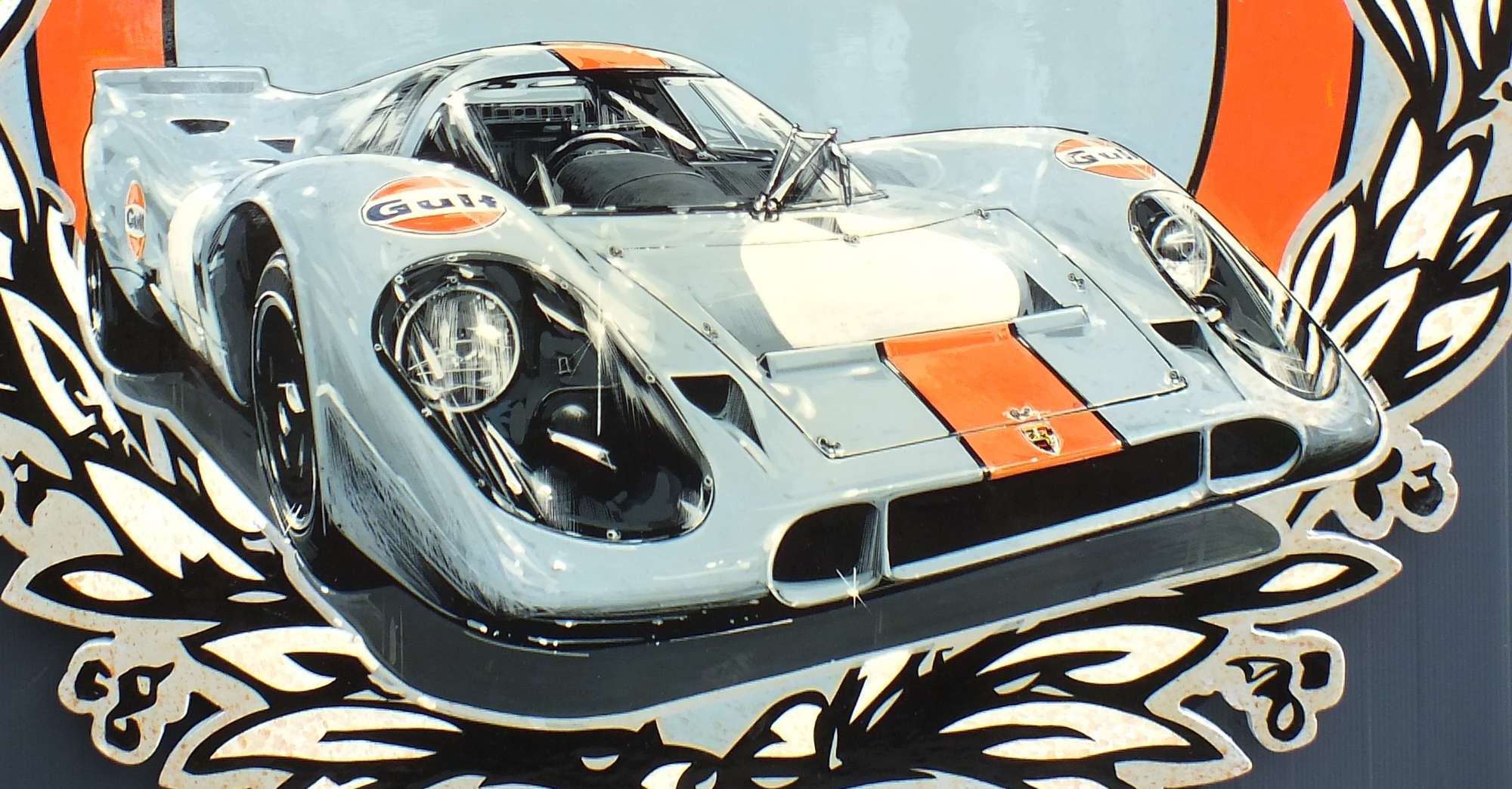 Gulf Racing Roundel by Tony Upson-Sold