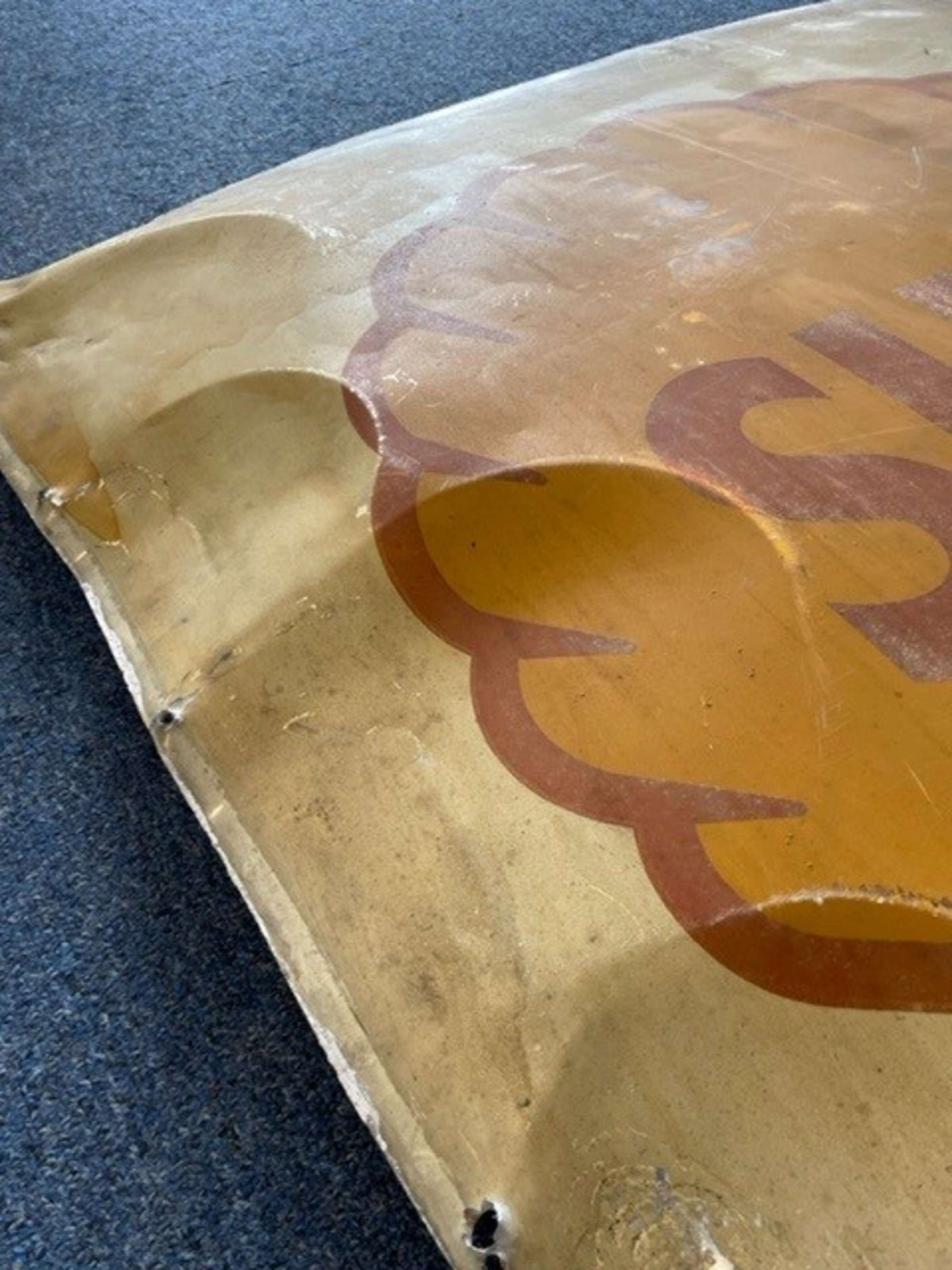 Large Metal Painted Shell Sign-Sold