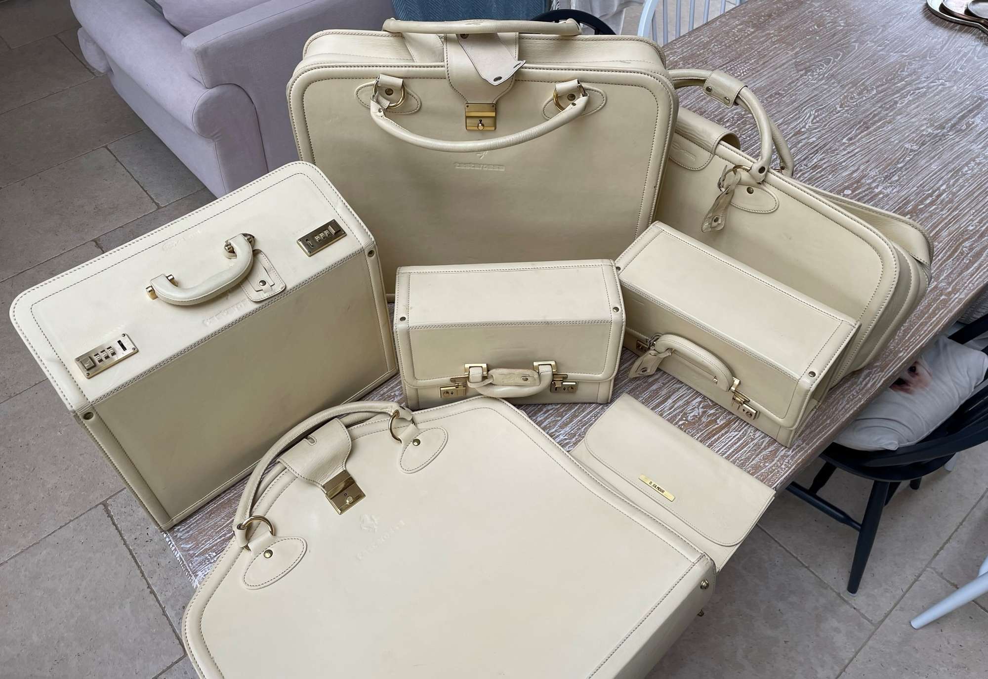 Ferrari Testarossa 7-Piece Luggage Set-Sold