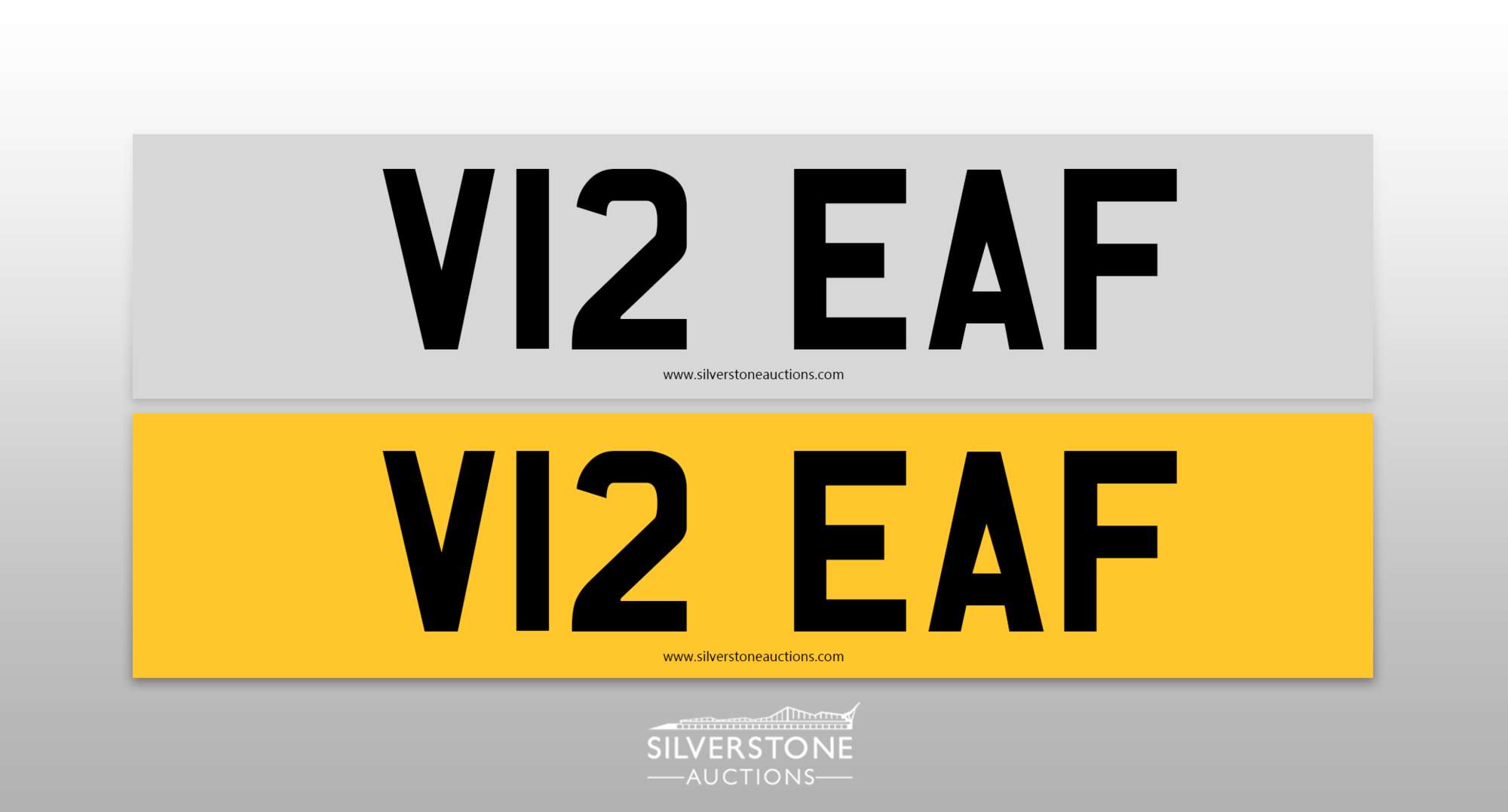 Registration Number V12 EAF-Auction Lot