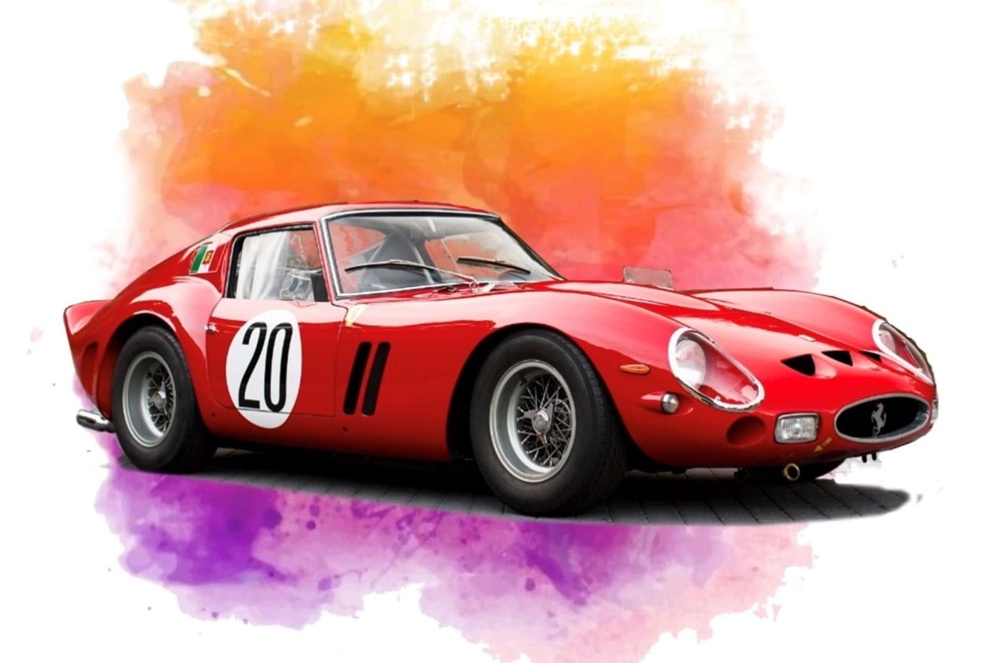 Ferrari 250 GTO Watercolour -Sold