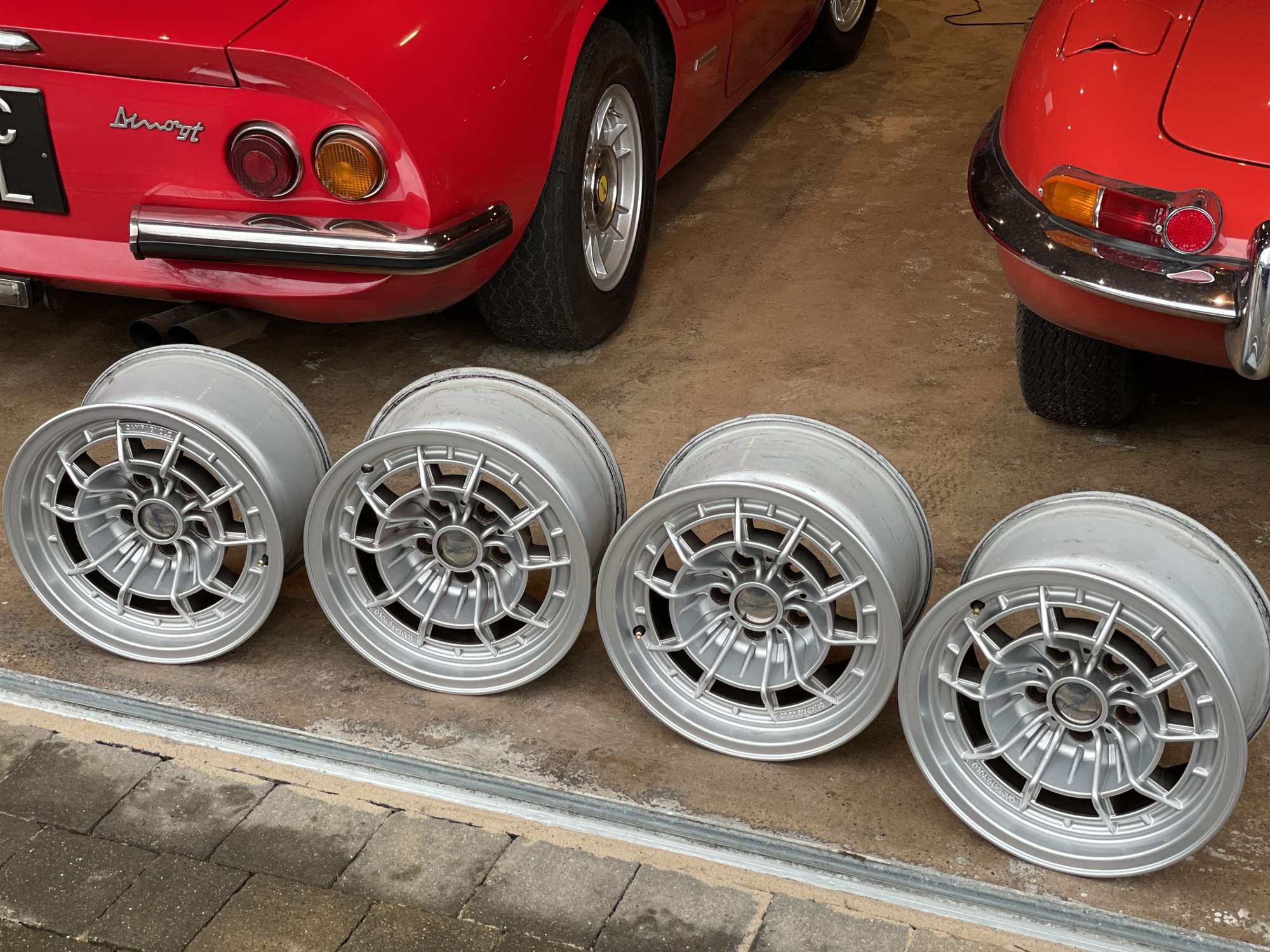 Four Ferrari Dino Campagnola Wheels -Sold