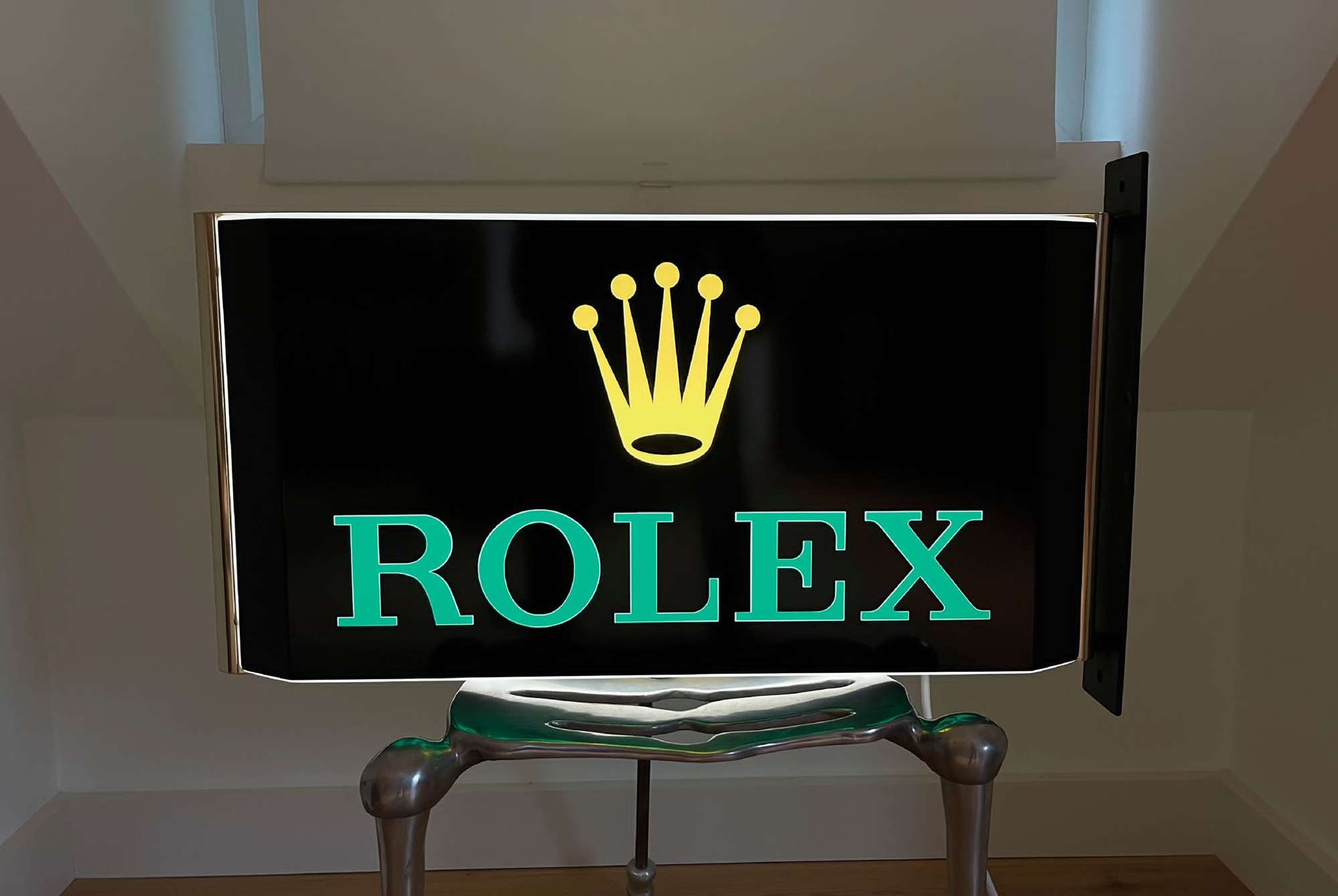 Rolex-Style Double Sided Illuminated Sign-Sold
