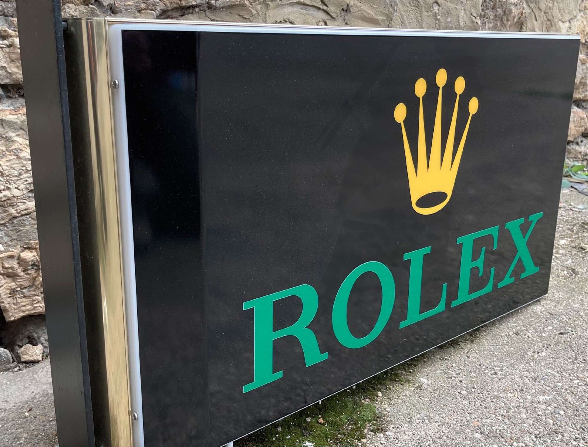 Rolex-Style Double Sided Illuminated Sign-Sold