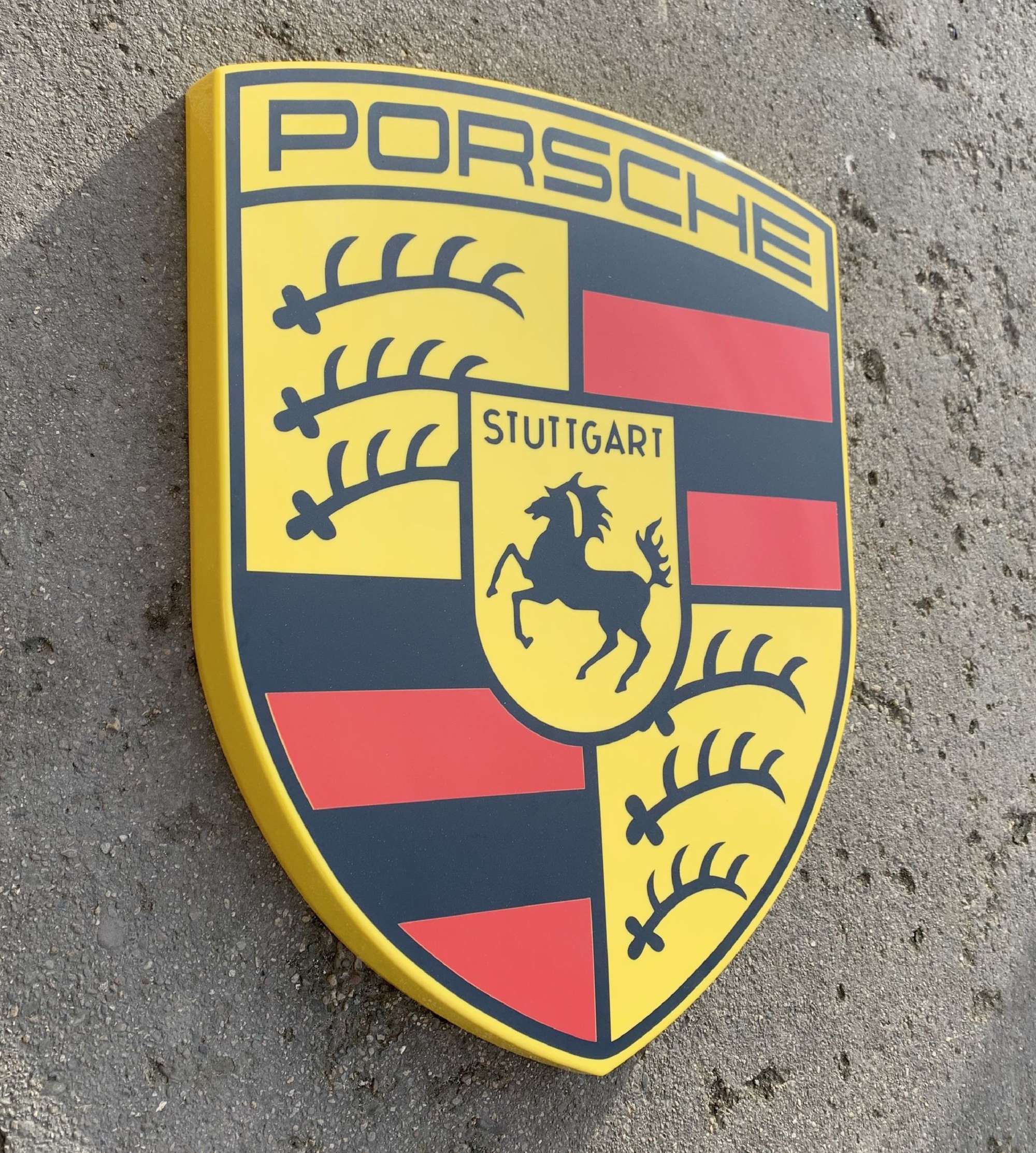 Illuminated Porsche-Homage Shield-Sold