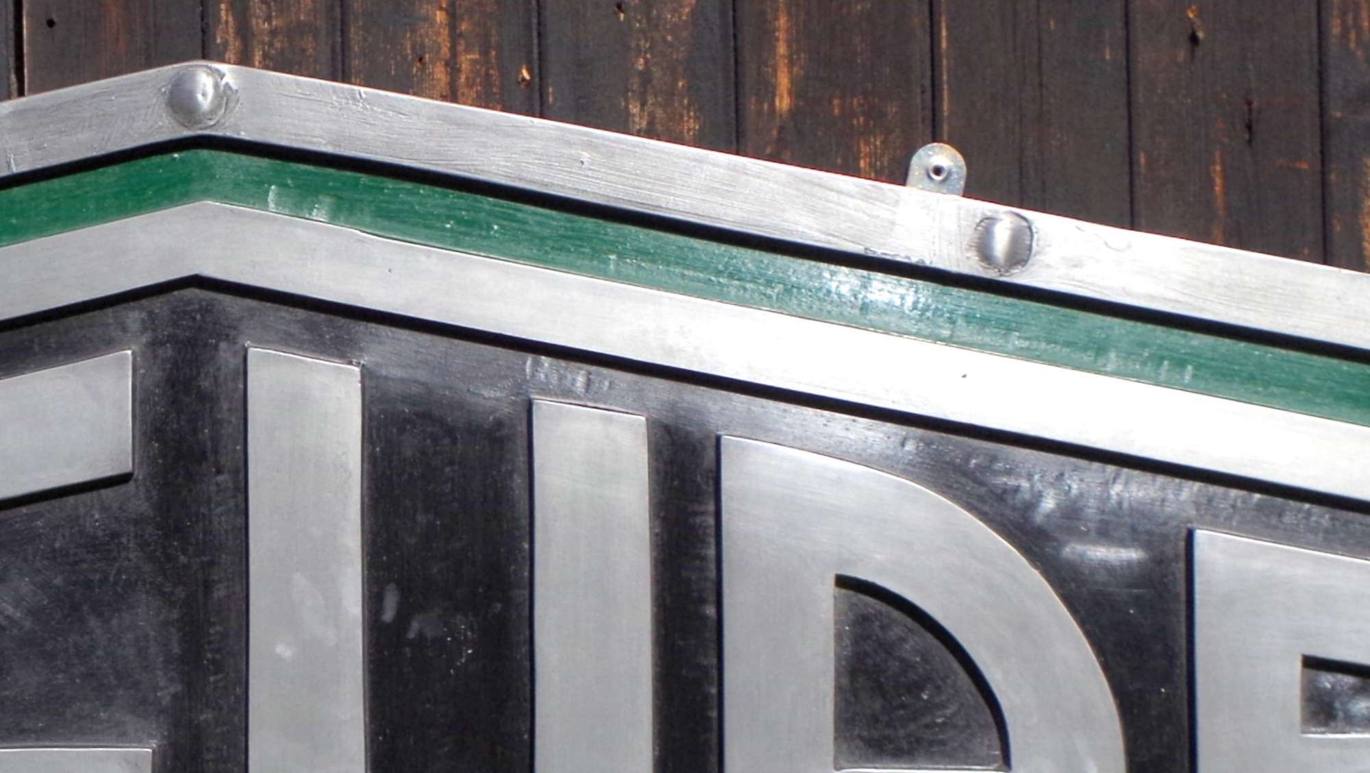 Cold Cast Aluminium Jaguar D-Type Sign-Sold