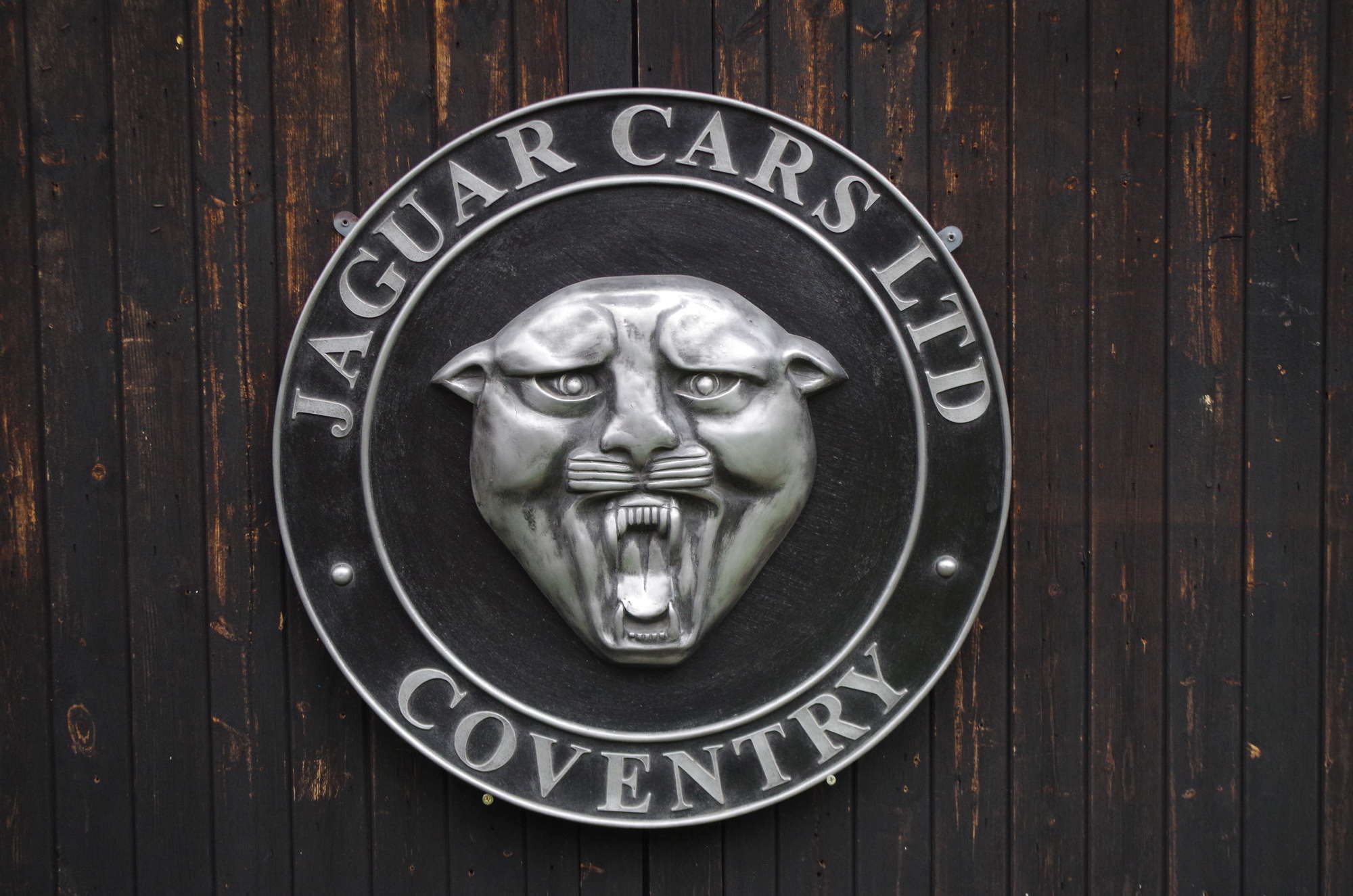 Cold Cast Aluminium Jaguar C-Type Sign-Sold