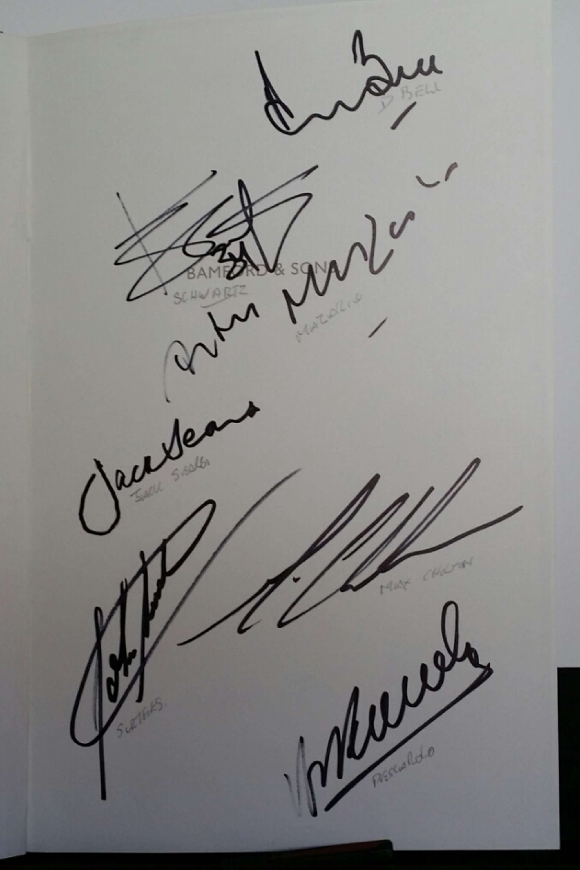 Multi-signed Bamford Clothing Launch Publication-Auction Lot