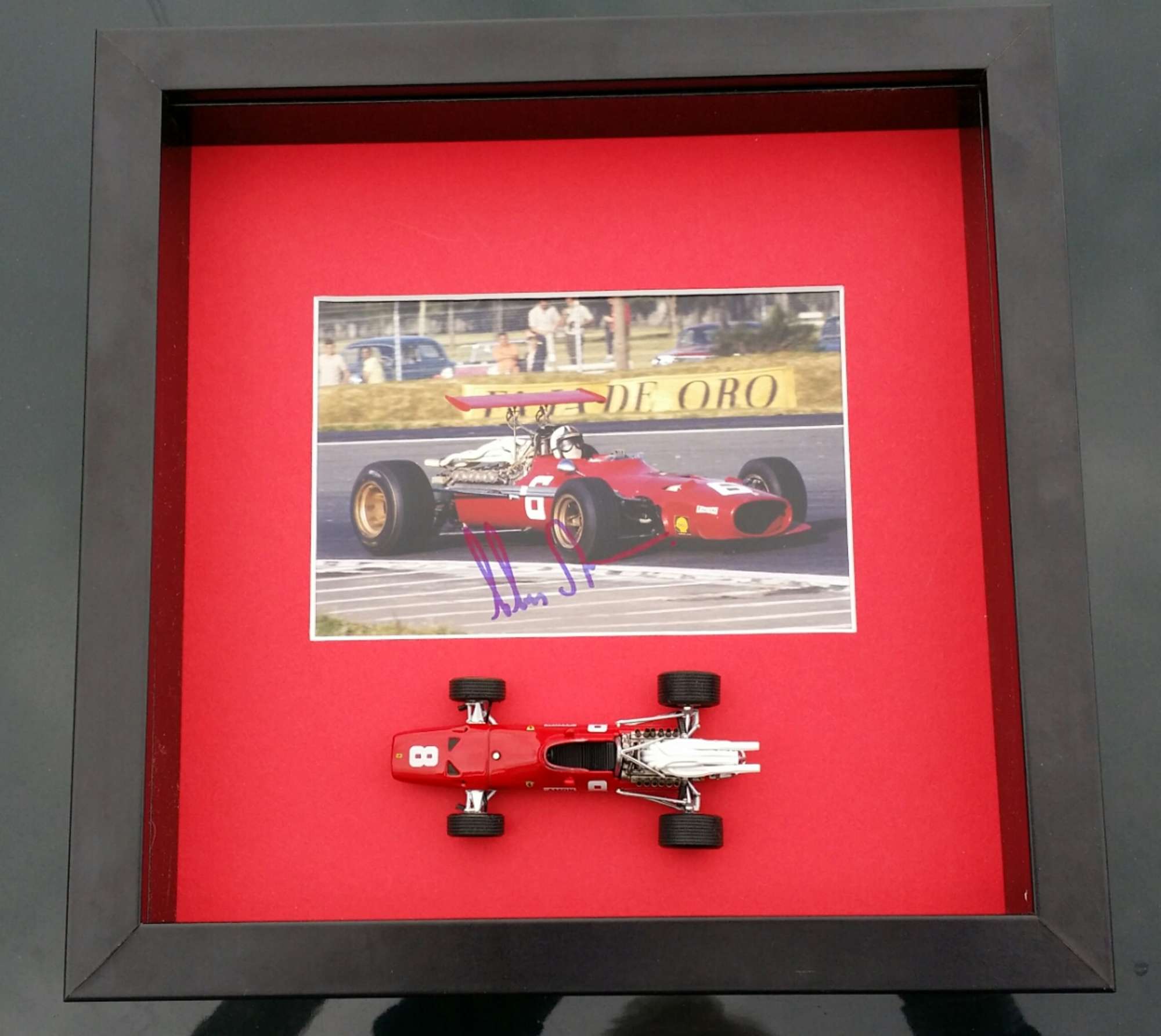 Chris Amon Diorama with 1/43rd 1967 F312-Sold