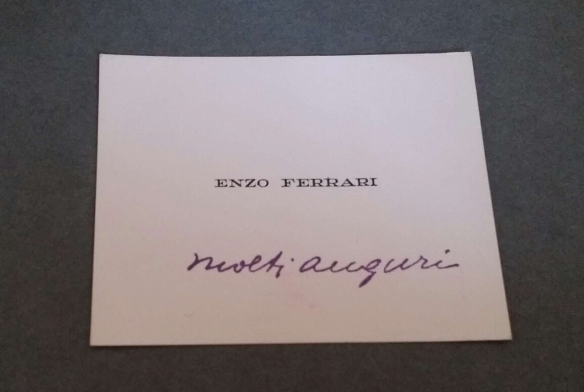 Best Wishes from Enzo Ferrari c/w very rare 1972 365 GT4 bro-Sold