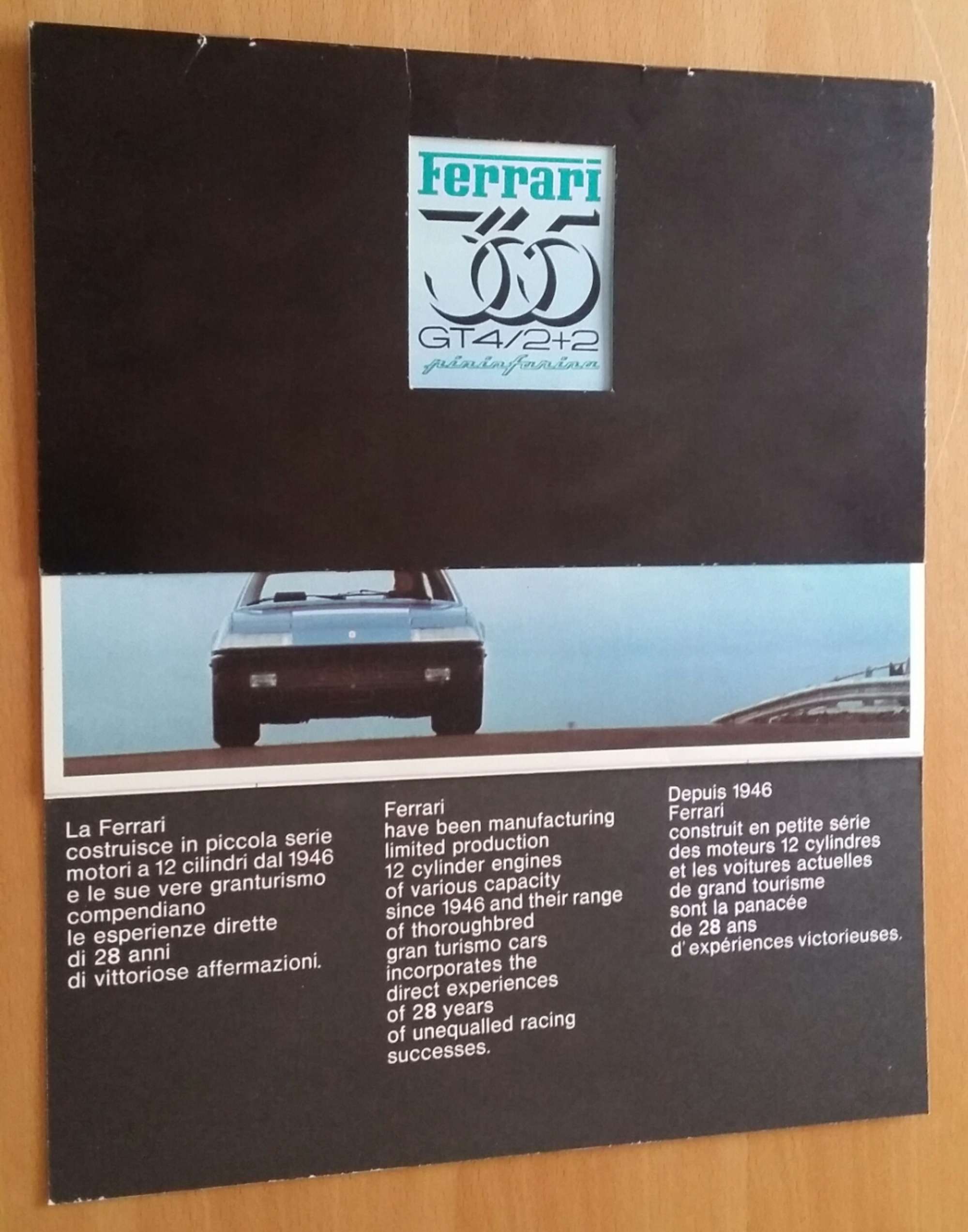 Best Wishes from Enzo Ferrari c/w very rare 1972 365 GT4 bro-Sold