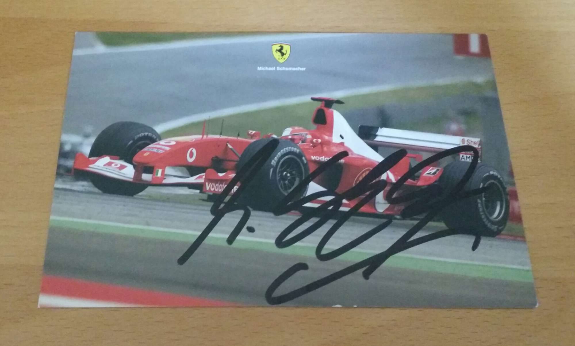 Michael Schumacher-signed Official Ferrari 2003 Postcard-Sold