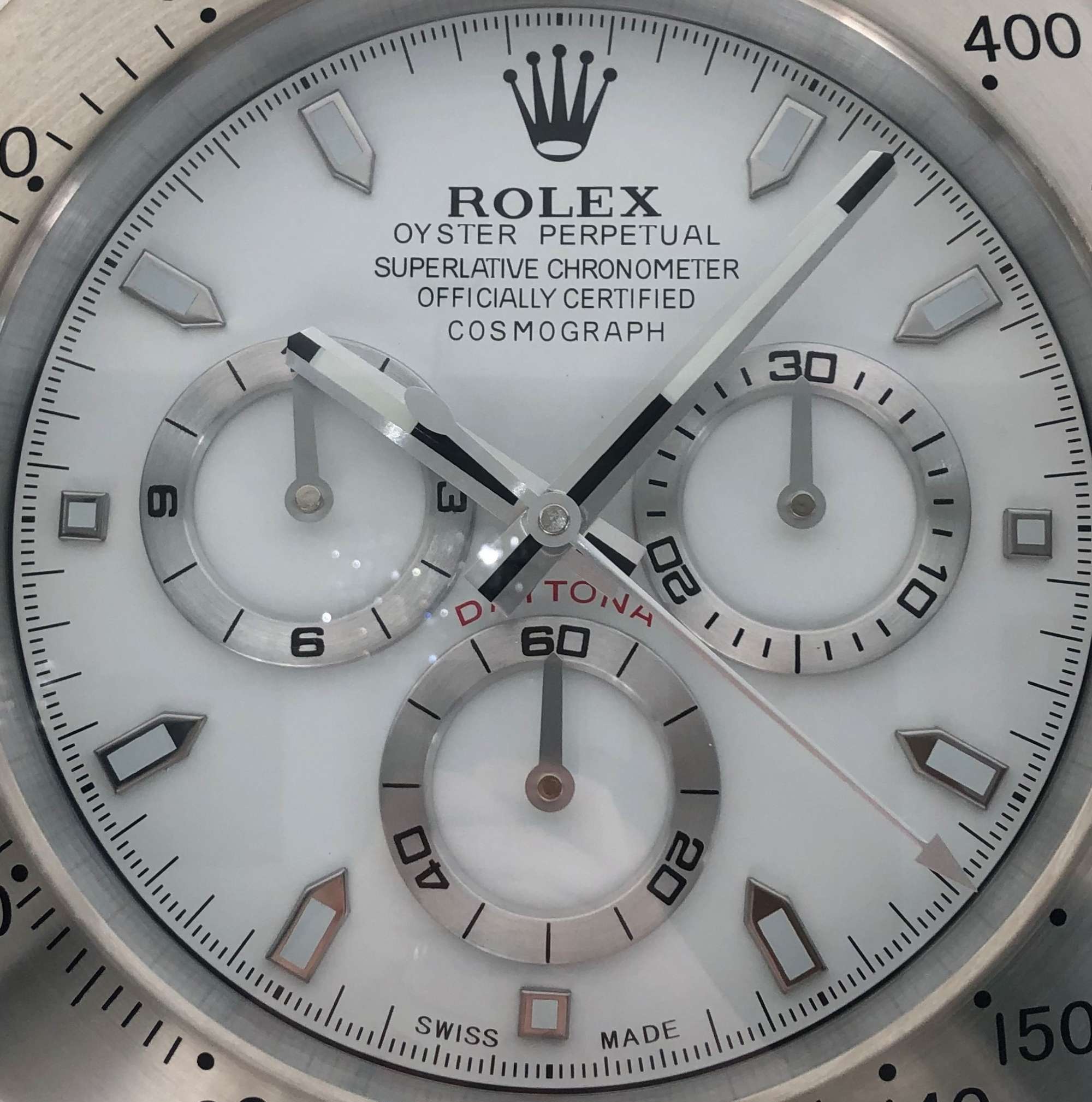 A Rolex Daytona-Style Wall Clock-Sold