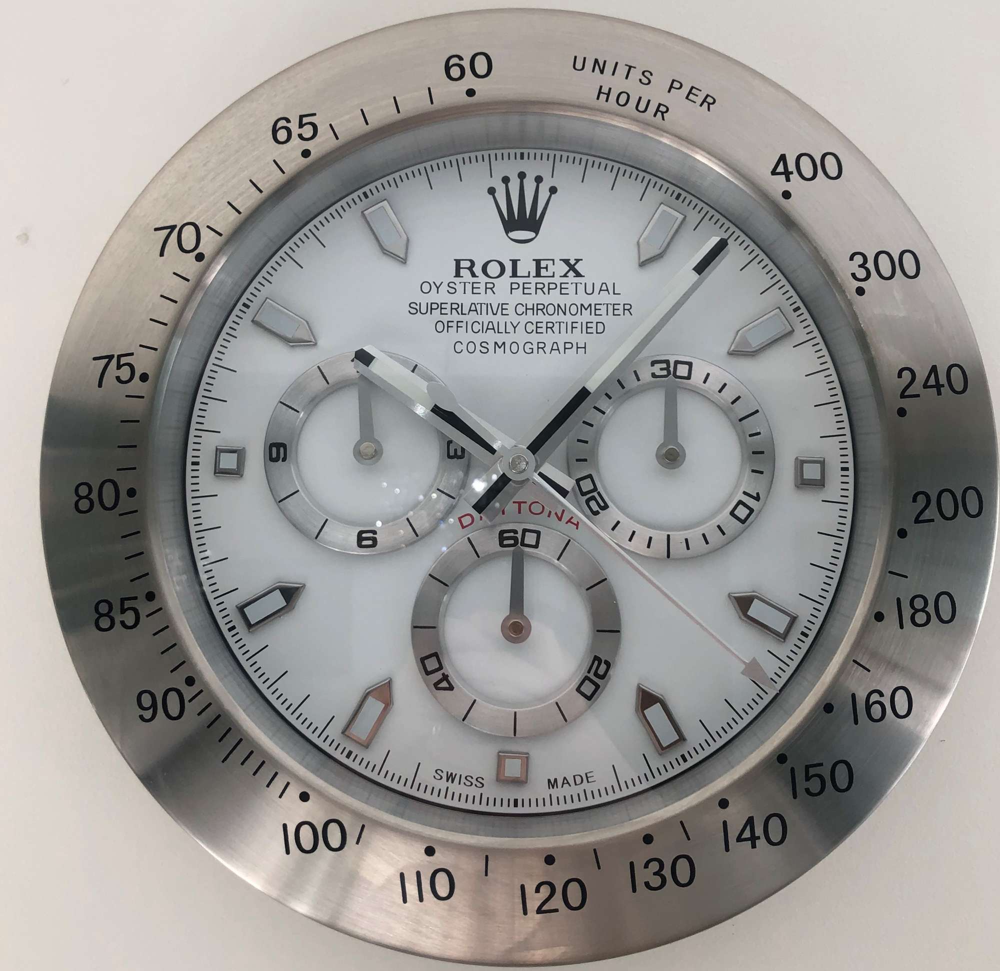 A Rolex Daytona-Style Wall Clock-Sold