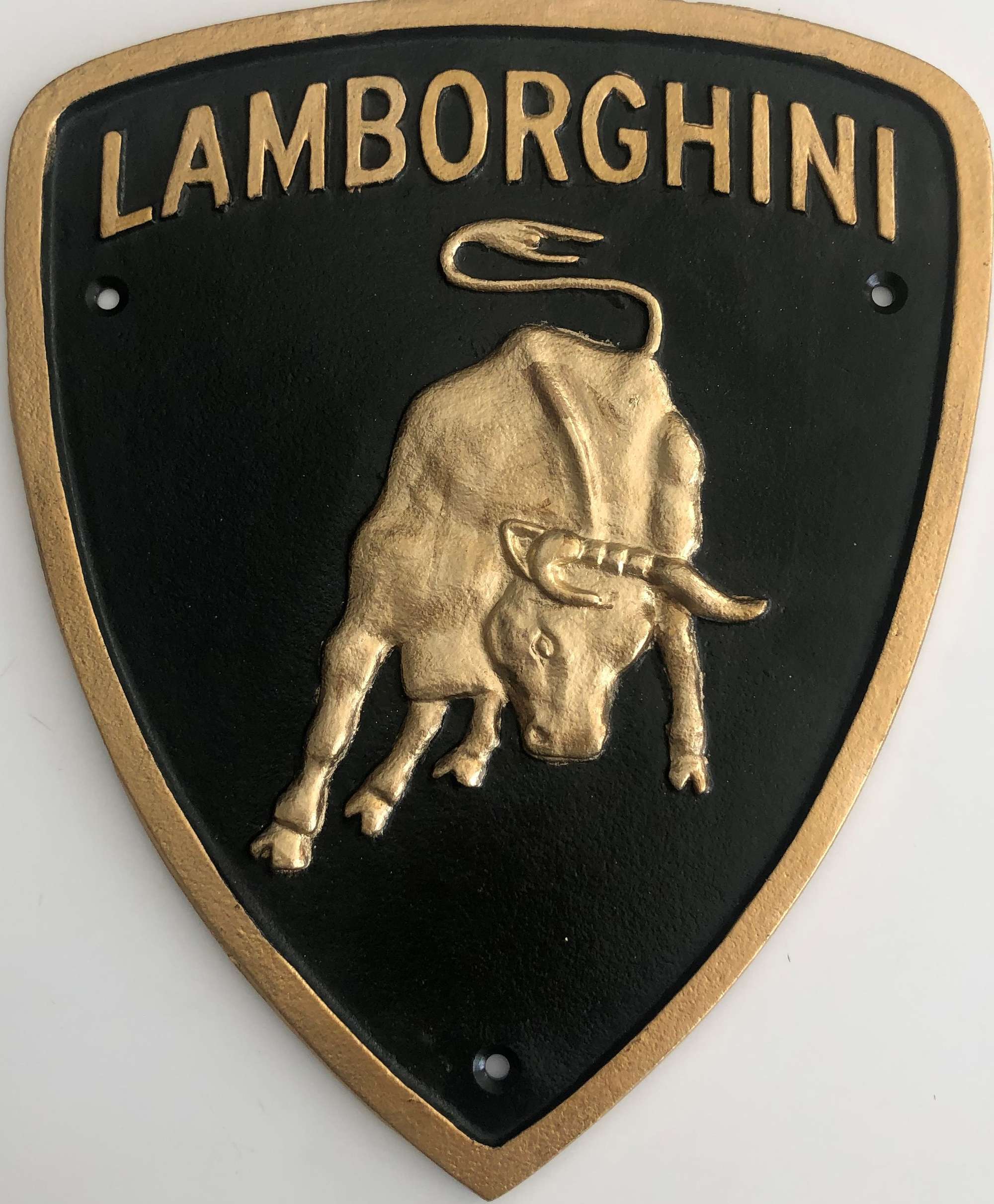 Lamborghini-Style Shield Wall Sign-Sold