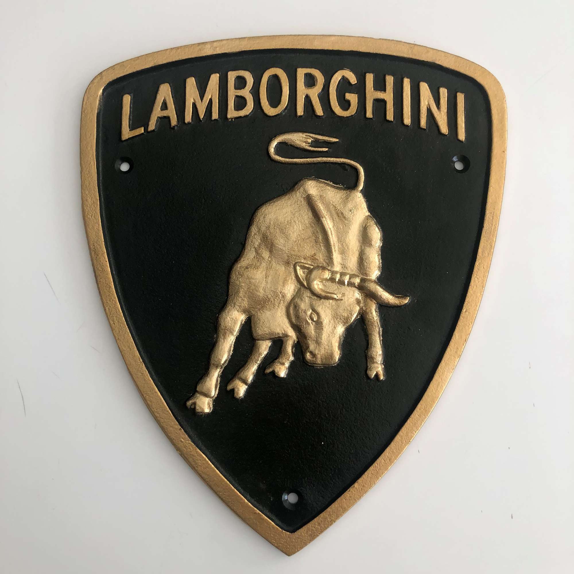 Lamborghini-Style Shield Wall Sign-Sold