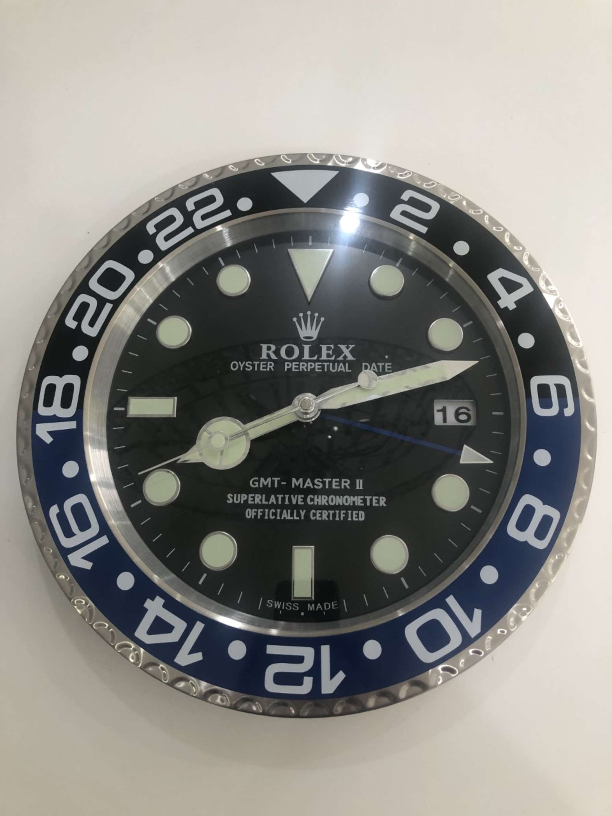 Rolex GMT Master II Batman Homage Wall Clock-Sold